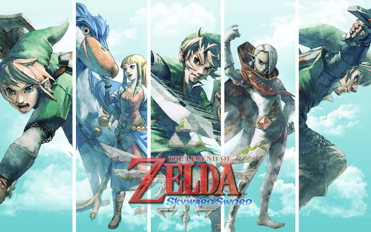 The Legend of Zelda: Skyward Sword, anime characters, bright sky, HD Desktop Wallpaper
