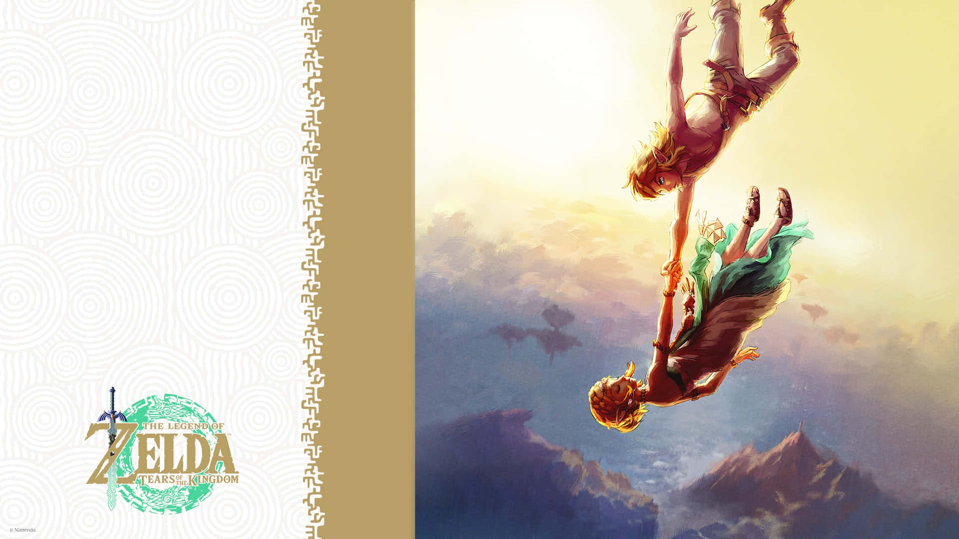 The Legend Of Zelda: Tears Of The Kingdom, game logo, glowing sky, Full HD Desktop Wallpaper