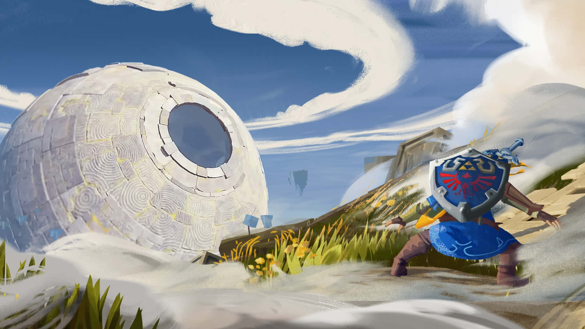 Tears Of The Kingdom, knight, blue armor, Full HD Desktop Wallpaper
