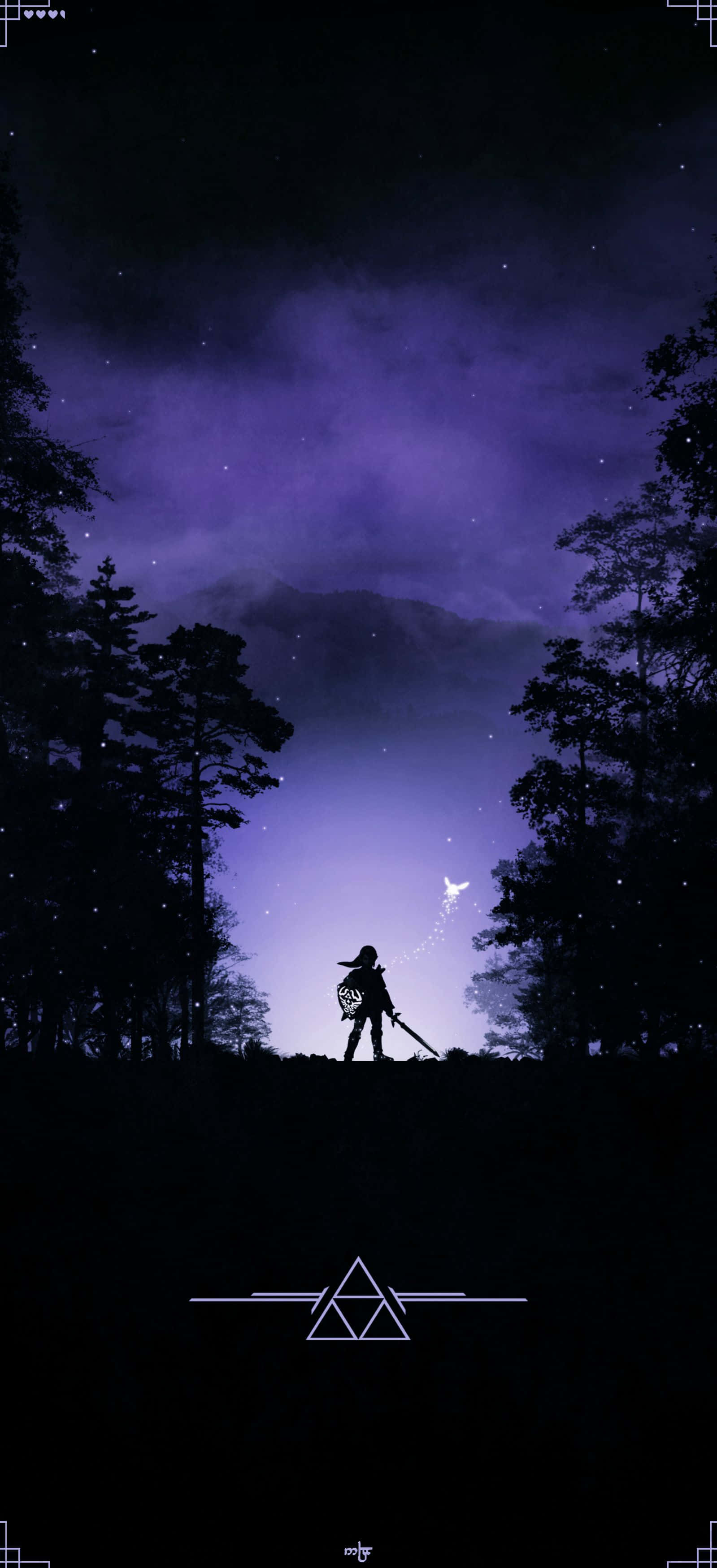 Legend of Zelda, Zelda phone, lone warrior silhouette, 2K Phone Wallpaper