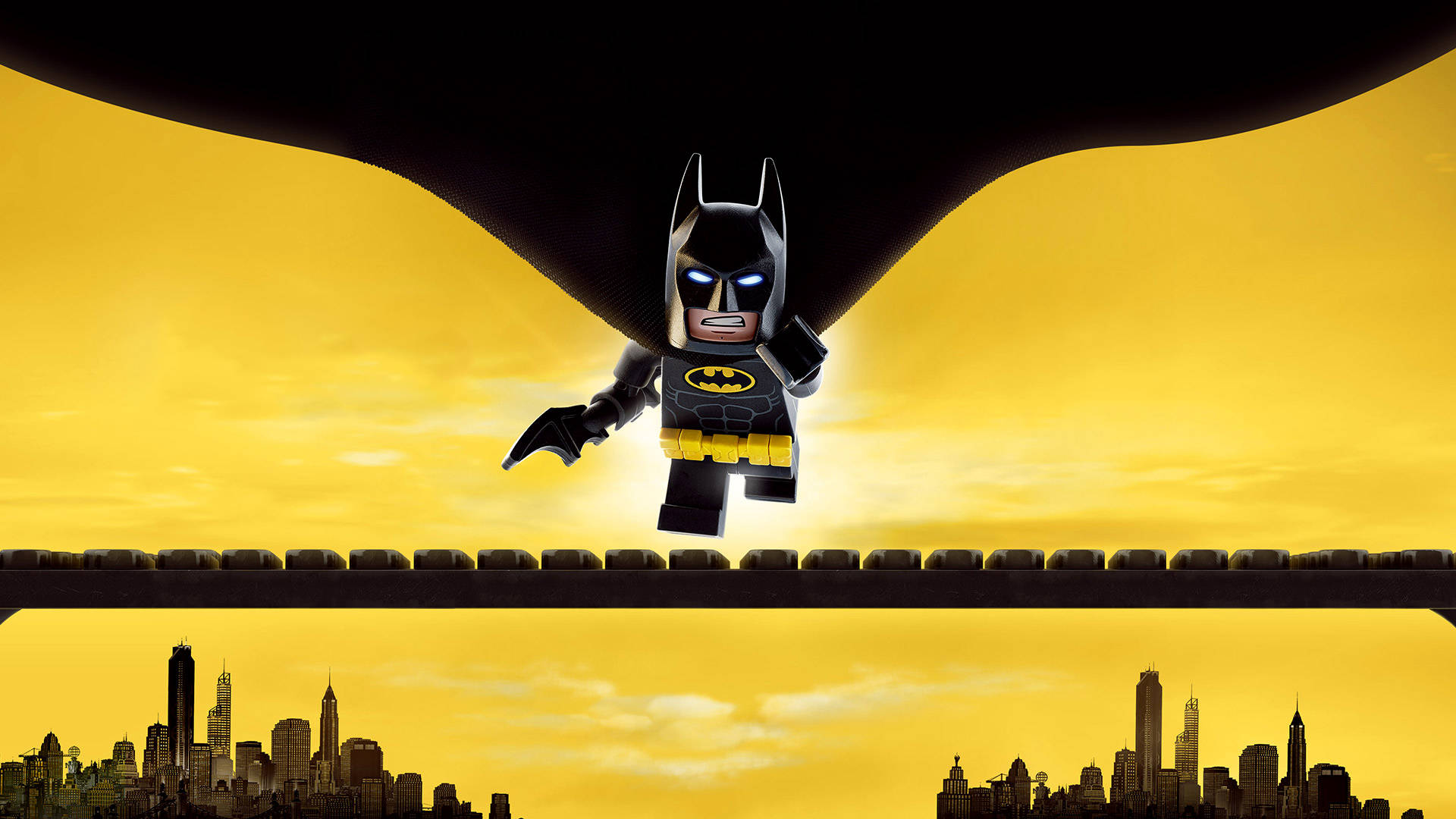 The Lego Batman Movie, Batman, golden sunset, Full HD Desktop Wallpaper