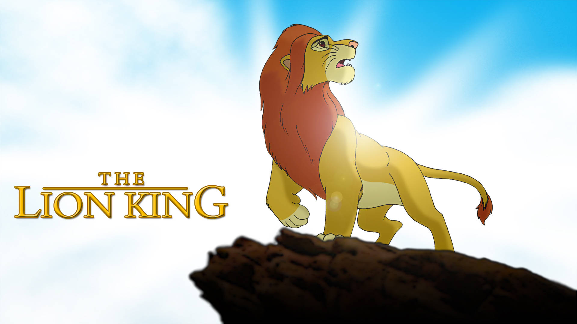 The Lion King, lion, rocky outcrop, Full HD Desktop Wallpaper
