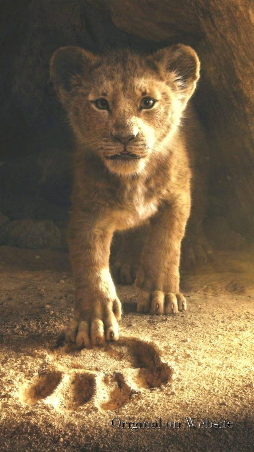 The Lion King, lion cub, paw print, HD Phone Wallpaper