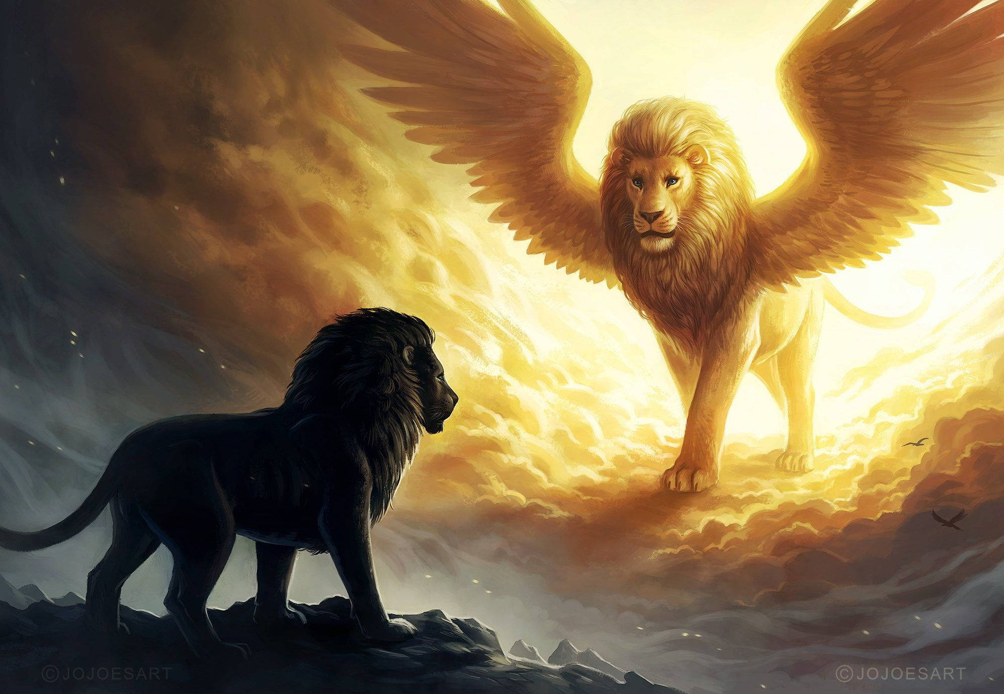 The Lion King, roaring, sunrise, Full HD Desktop Wallpaper
