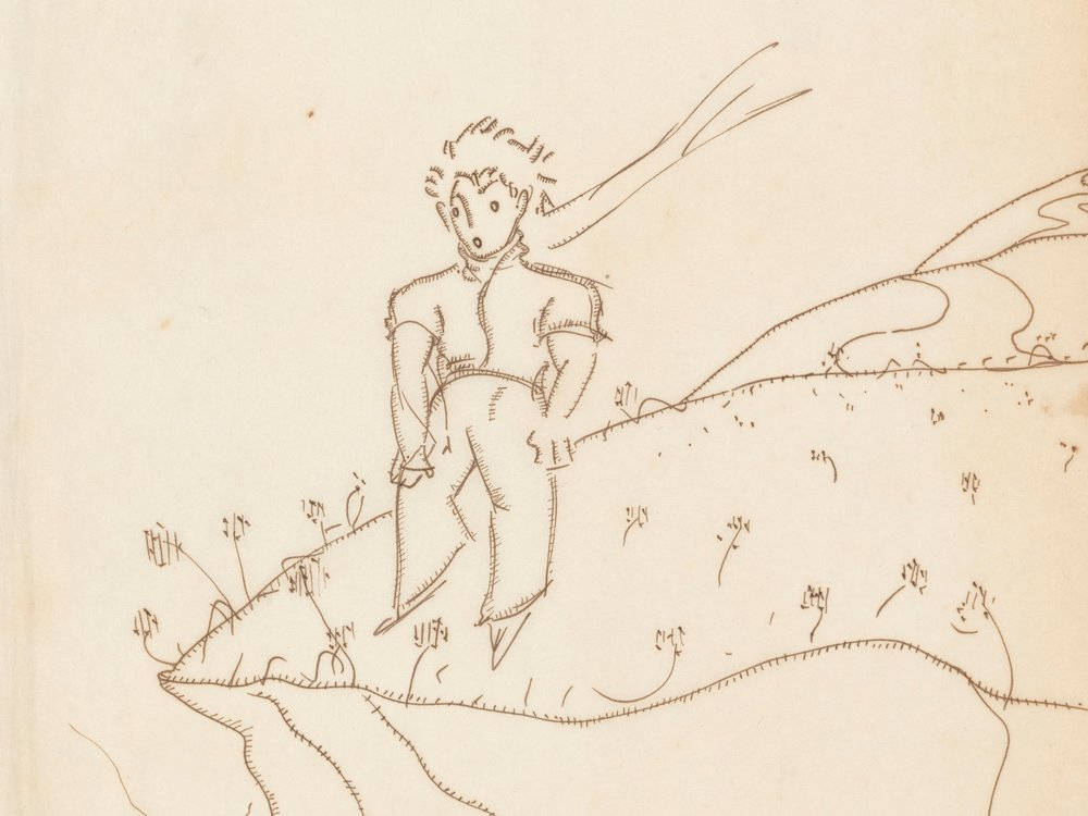 The Little Prince, minimalist drawing, spiky hair, SD Desktop Wallpaper