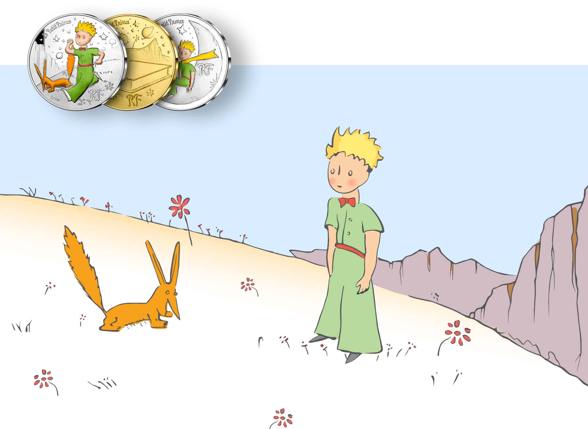 The Little Prince, fox, mountain, Full HD Desktop Wallpaper