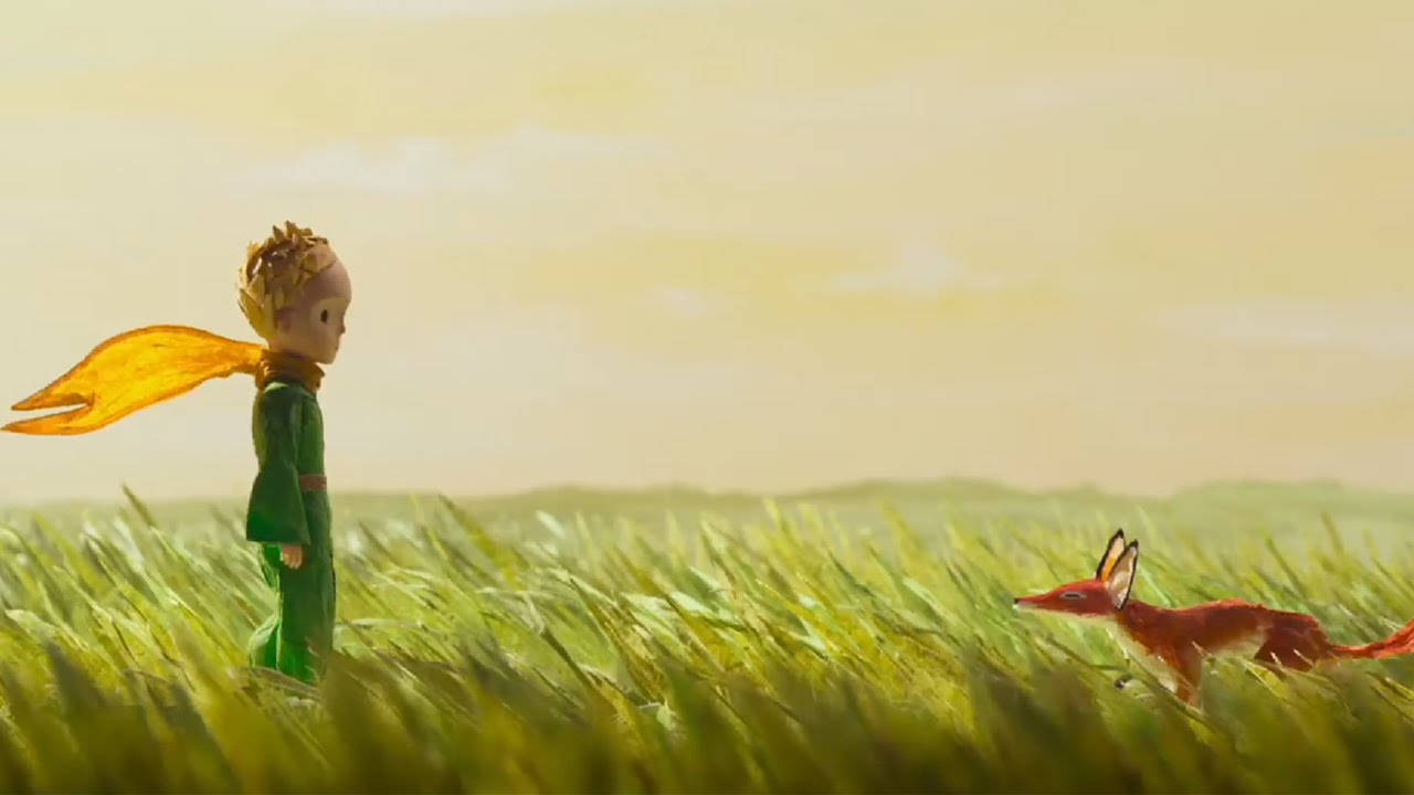 The Little Prince, red fox, green suit, HD Desktop Wallpaper