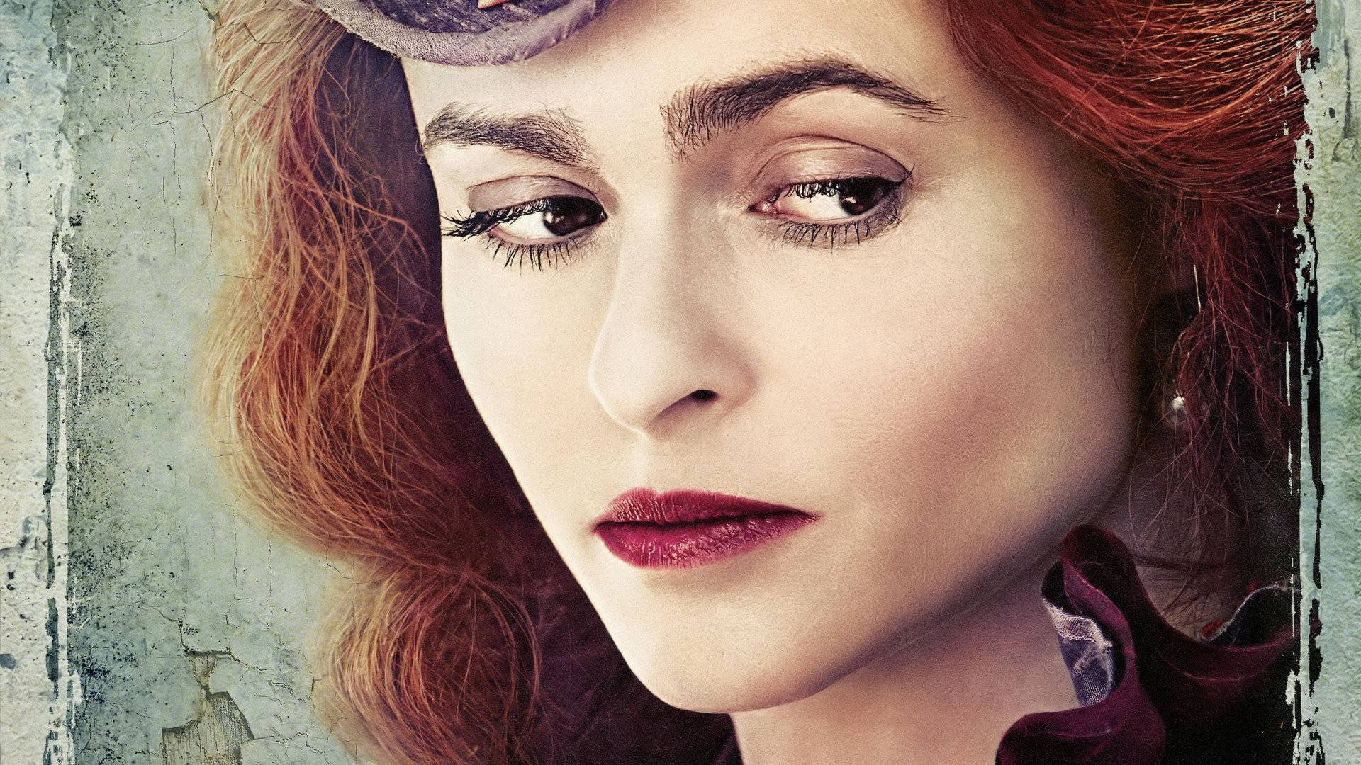 The Lone Ranger, red hair, bold red lips, Full HD Desktop Wallpaper
