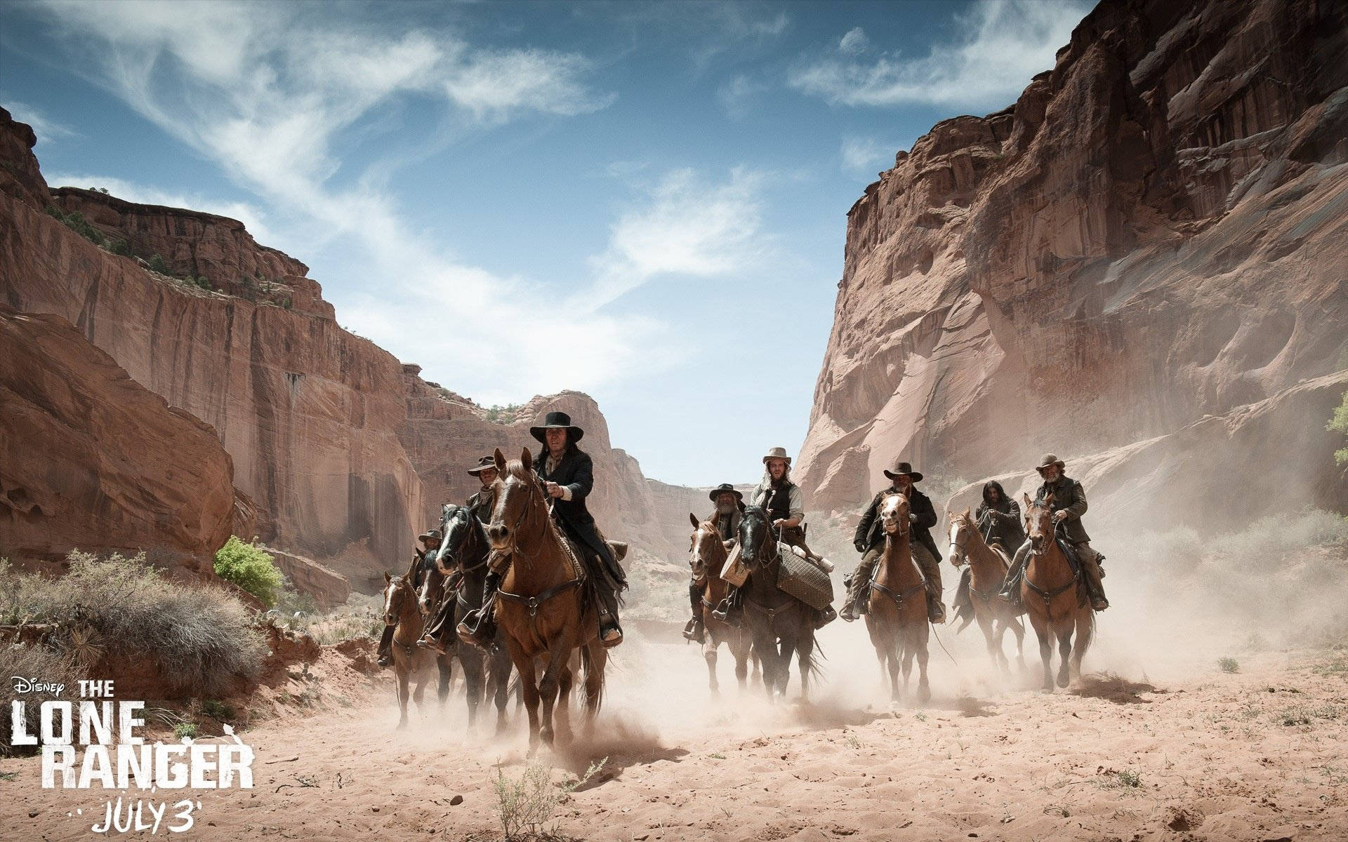 The Lone Ranger, cowboys, horseback, Full HD Desktop Wallpaper