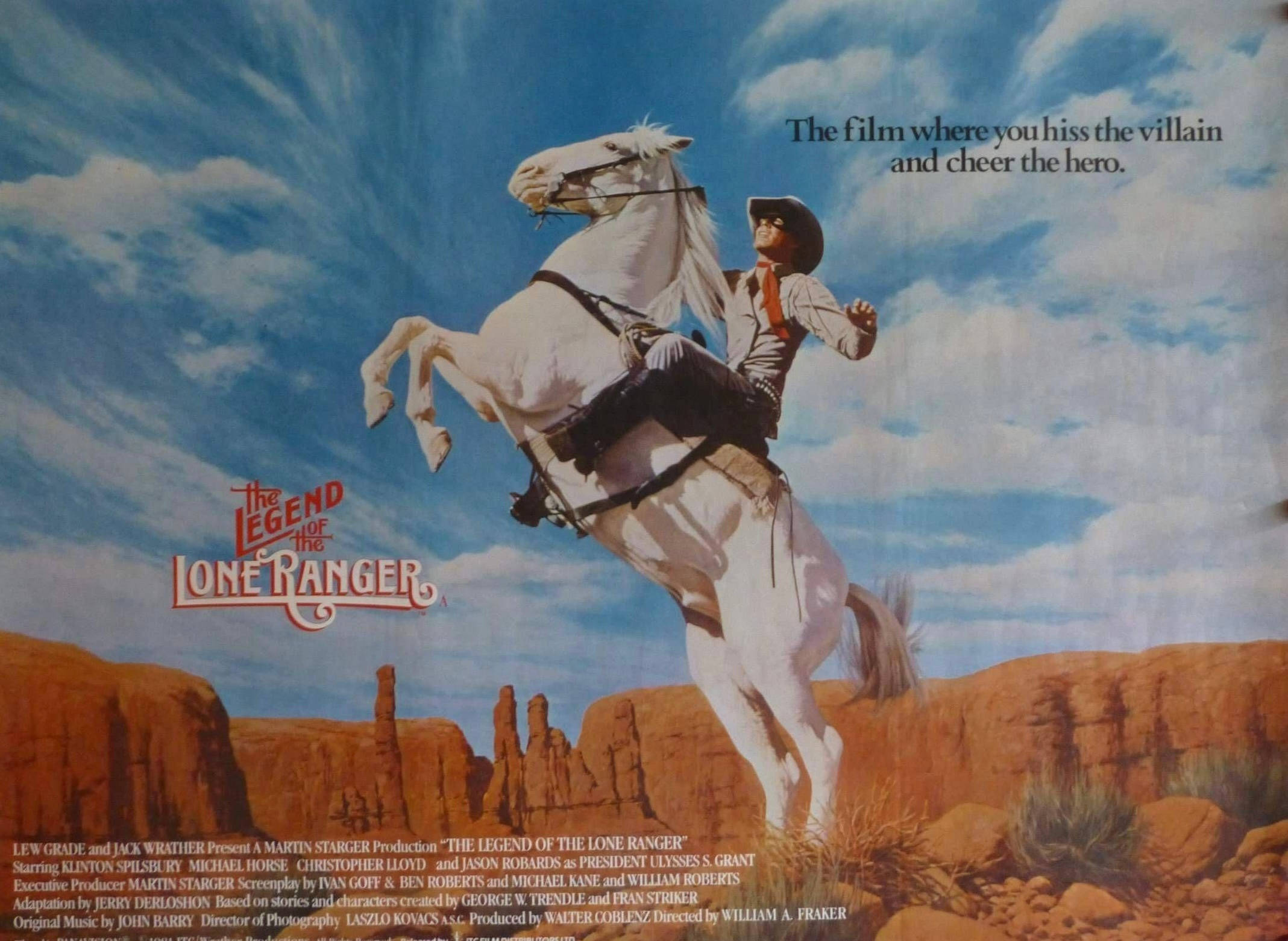 The Lone Ranger, white horse, blue sky, Full HD Desktop Wallpaper