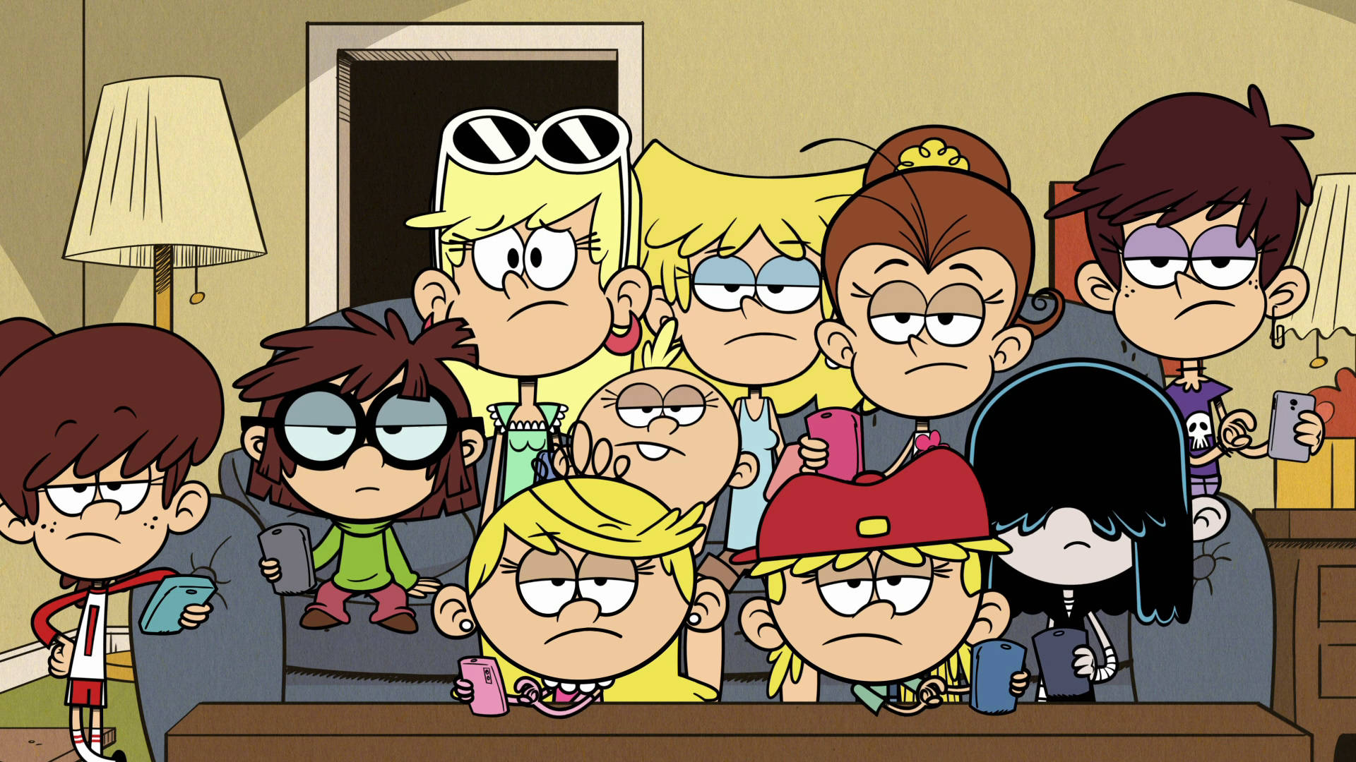 The Loud House, kids, couch, Full HD Desktop Wallpaper