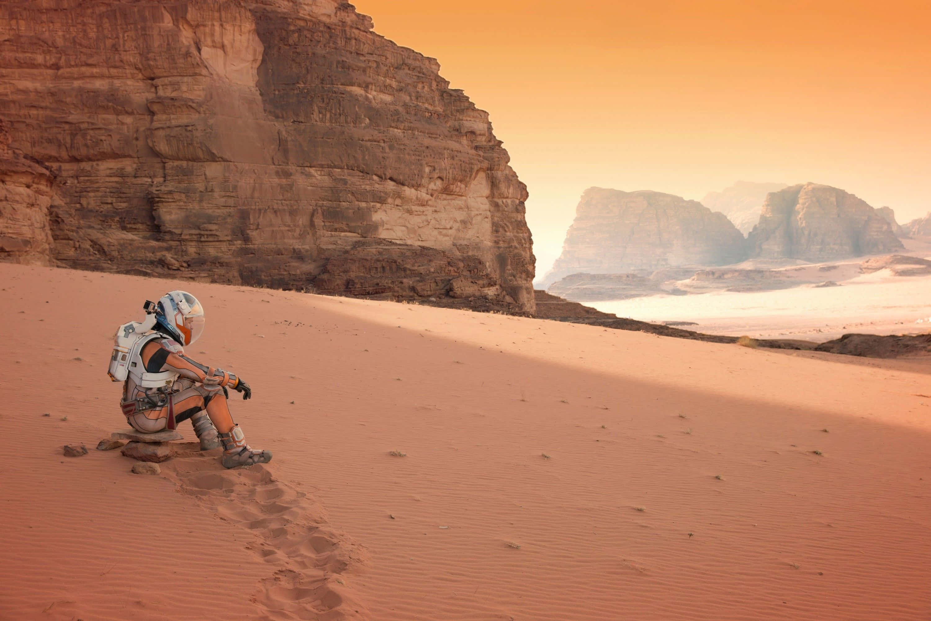 The Martian, astronaut, white helmet, 2K Desktop Wallpaper
