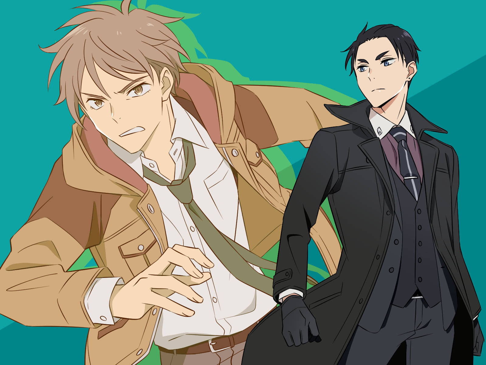 The millionaire detective, anime, tan jacket, HD Desktop Wallpaper