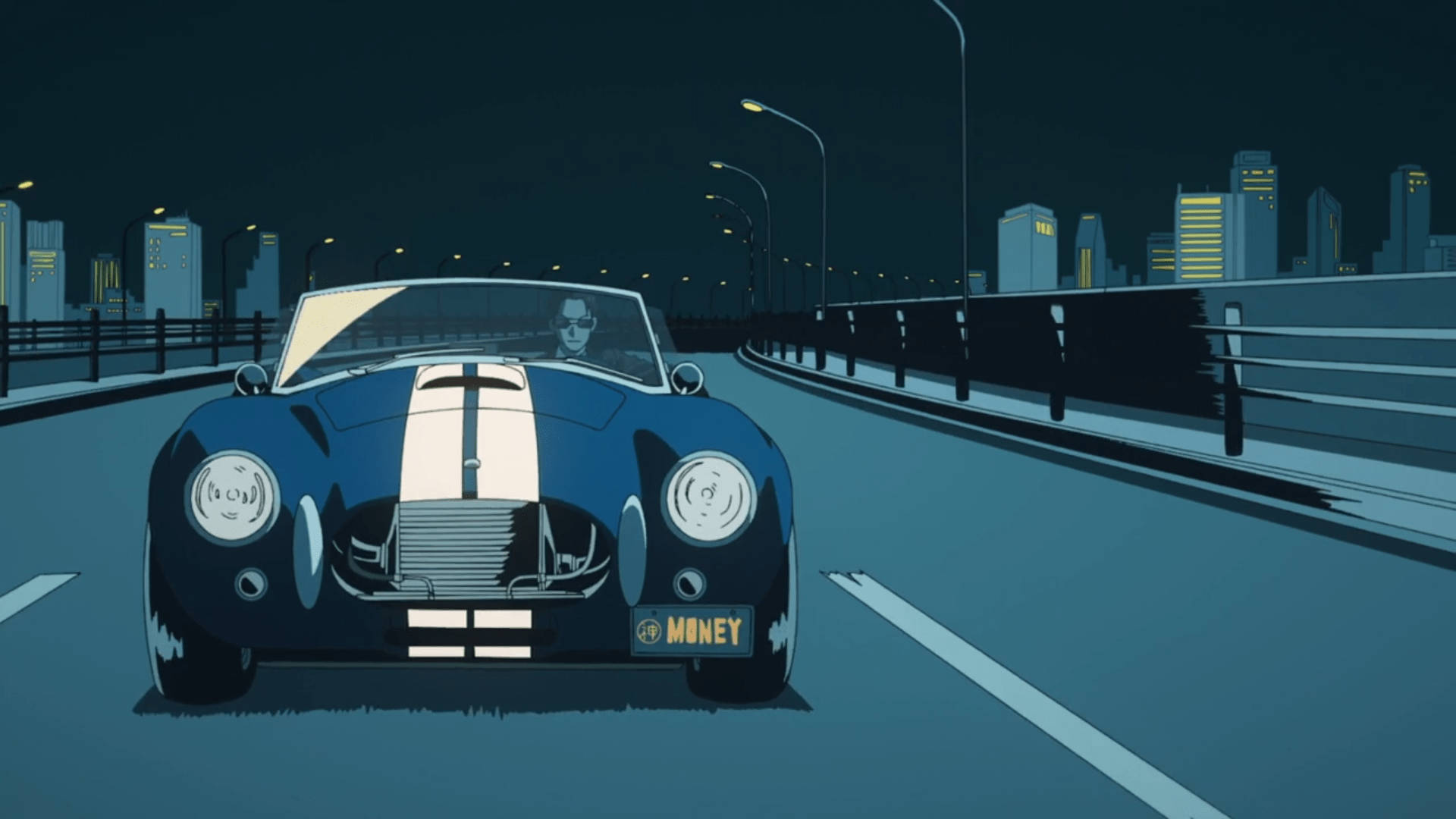 The millionaire detective, convertible car, blue classic convertible, Full HD Desktop Wallpaper