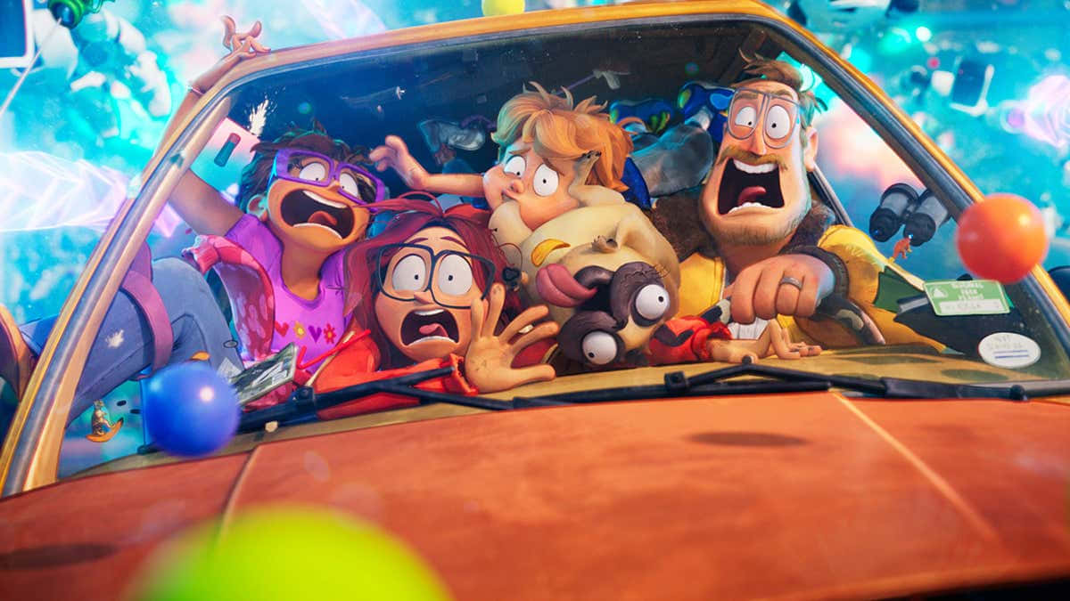 Mitchells, animated characters, rusted orange car, SD Desktop Wallpaper