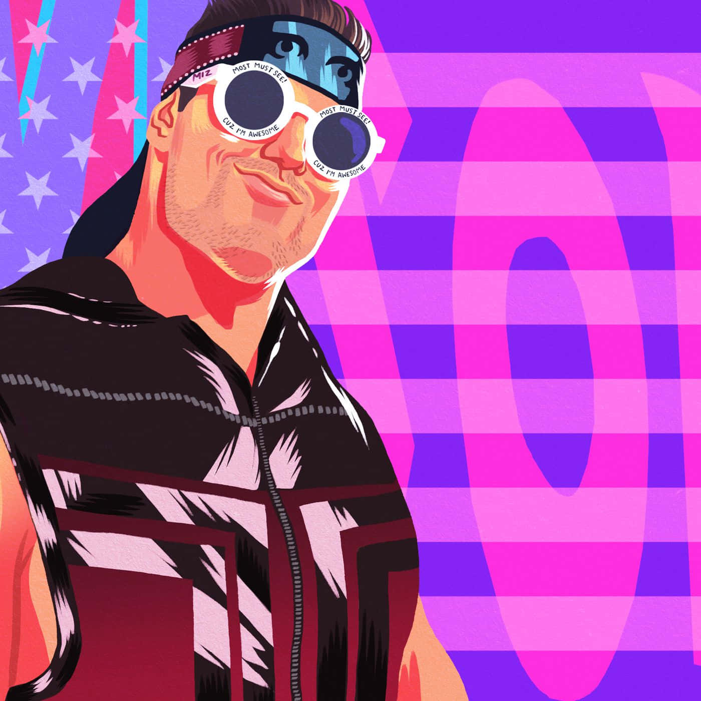 The Miz, sunglasses, patterned vest, HD Desktop Wallpaper
