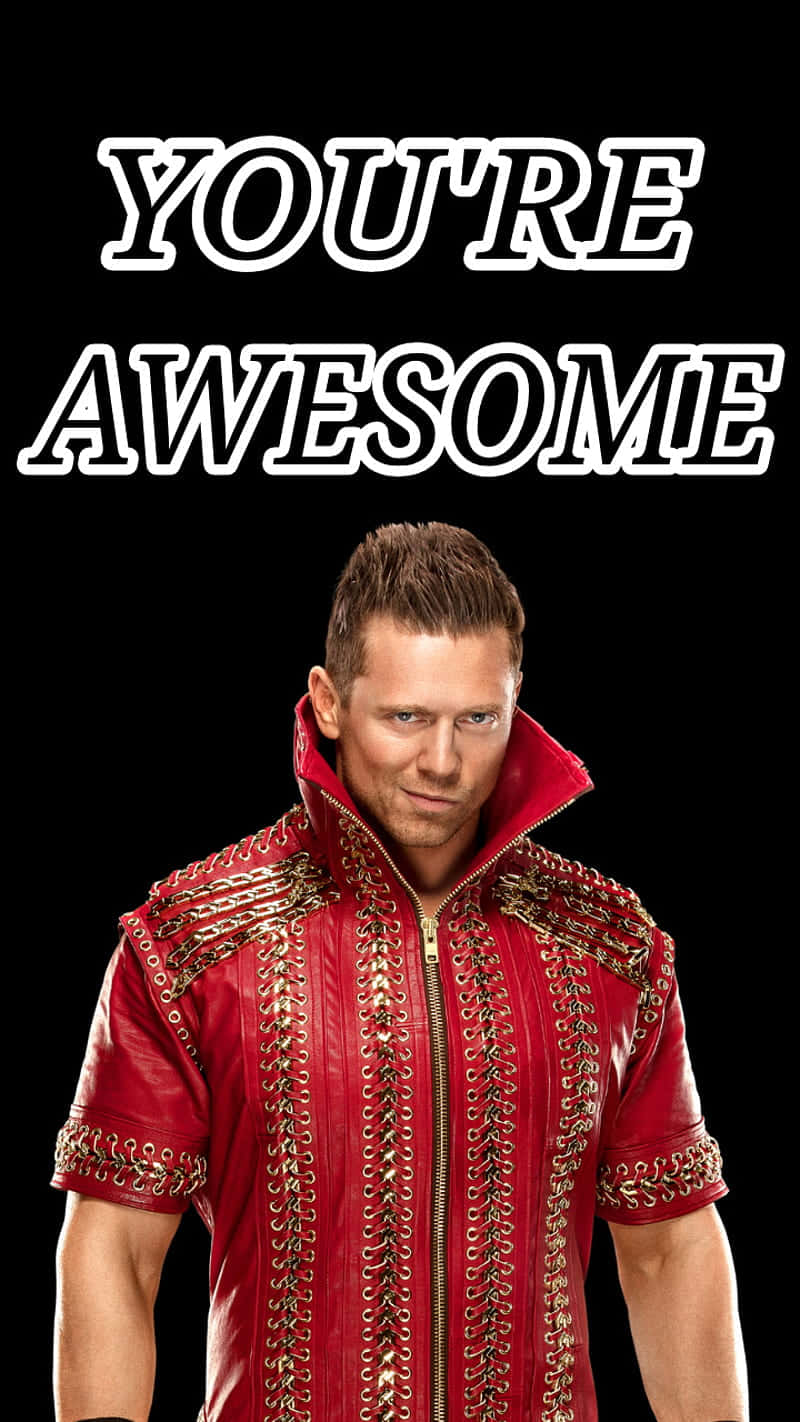 The Miz, red laced jacket, white text, HD Phone Wallpaper