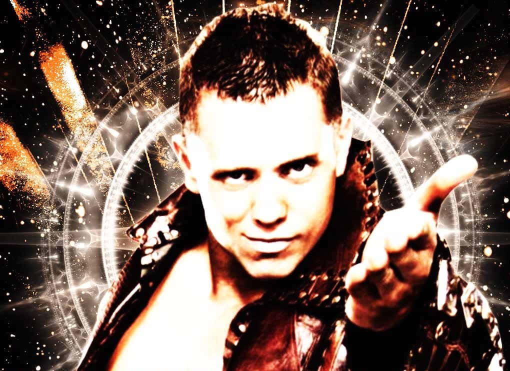 The Miz, leather jacket, cosmic background, SD Desktop Wallpaper