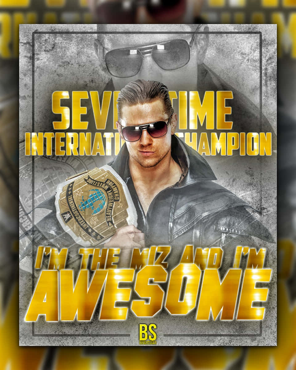 The Miz, WWE wrestler, championship belt, SD Phone Wallpaper