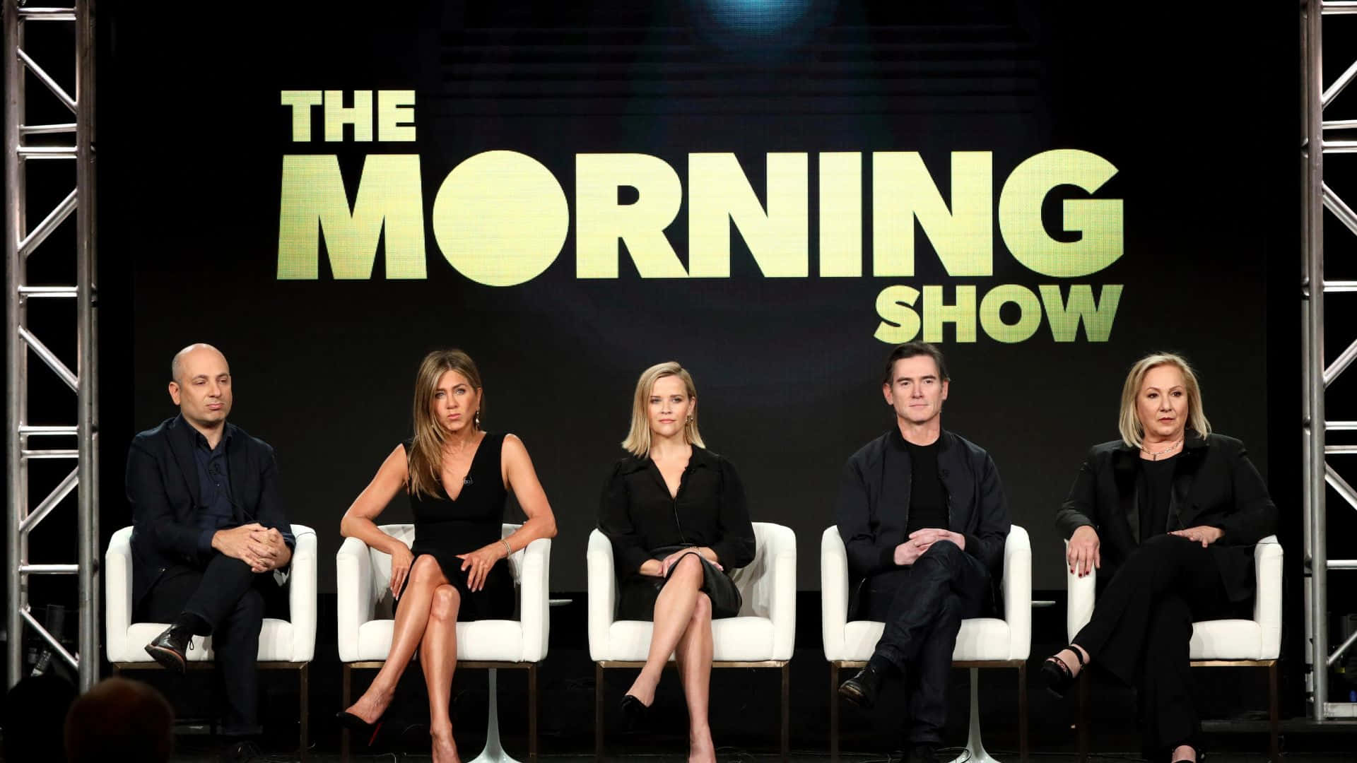 The Morning Show, white chairs, stage, Full HD Desktop Wallpaper