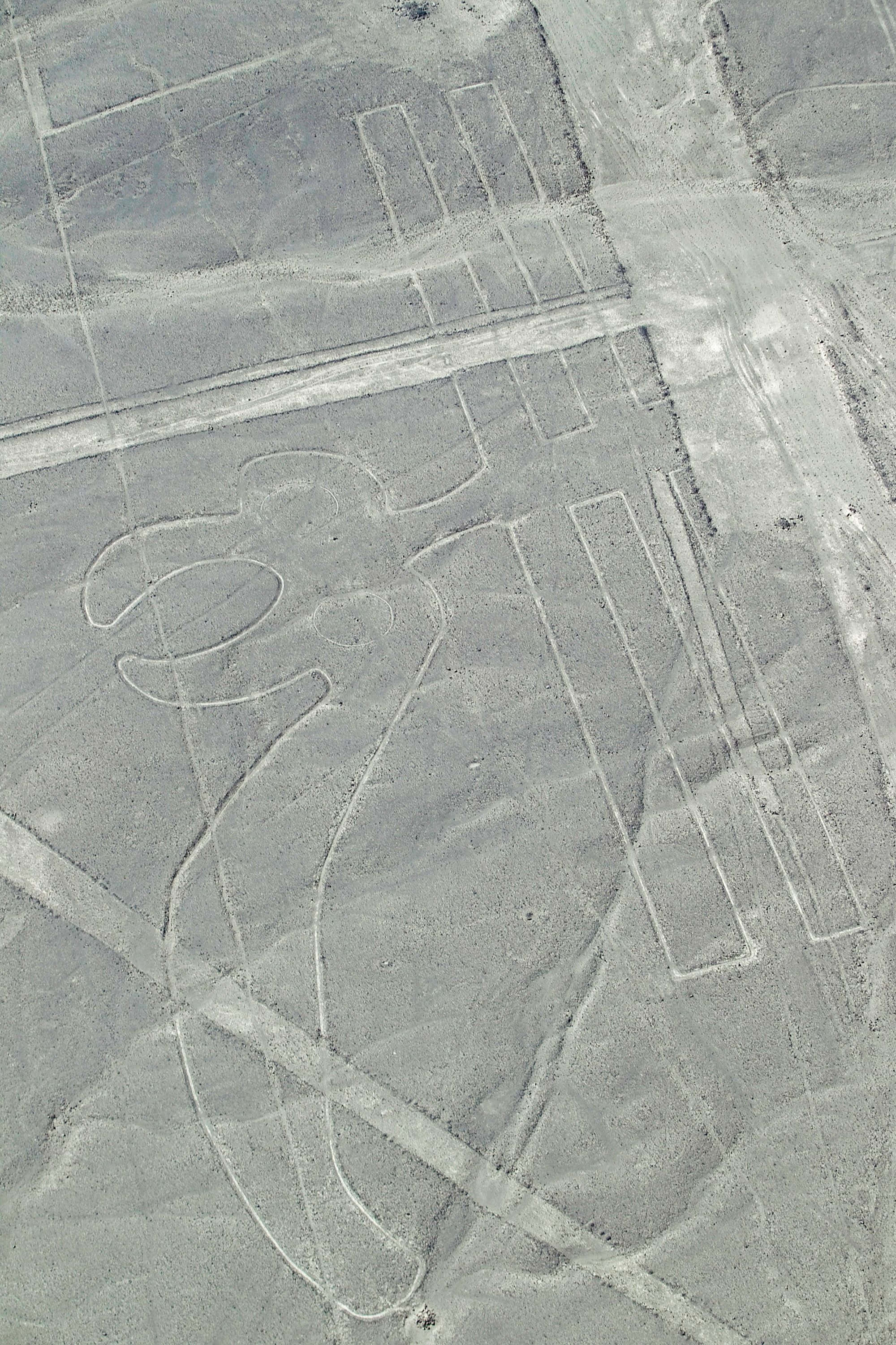 The Nazca Lines, aerial view, ancient geoglyphs, 2K Phone Wallpaper
