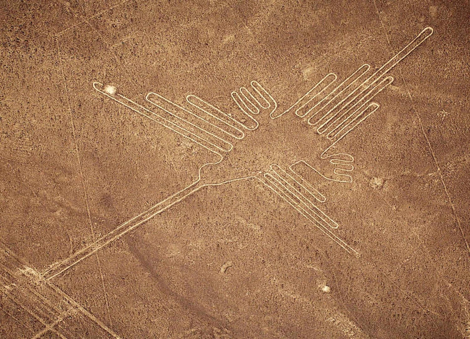 The Nazca Lines, hummingbird, aerial view, HD Desktop Wallpaper