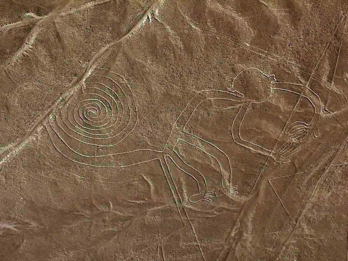 The Nazca Lines, aerial view, ancient纳斯卡线条, SD Desktop Wallpaper