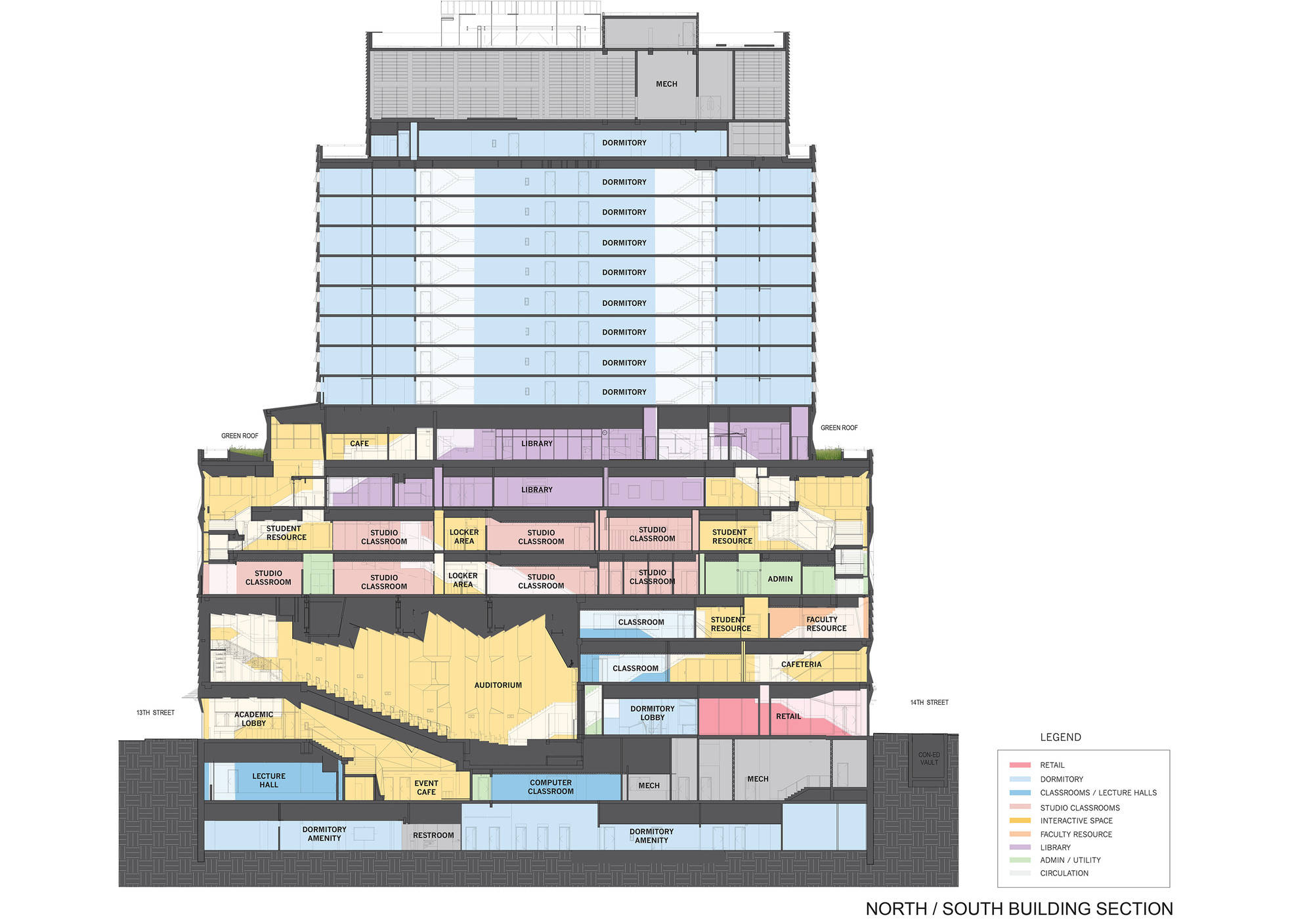 The New School, blueprint, multi-story campus building, Full HD Desktop Wallpaper