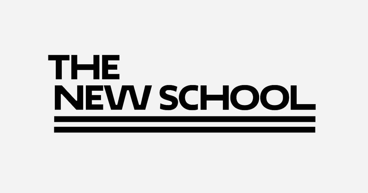 The New School, black text, light gray background, SD Desktop Wallpaper