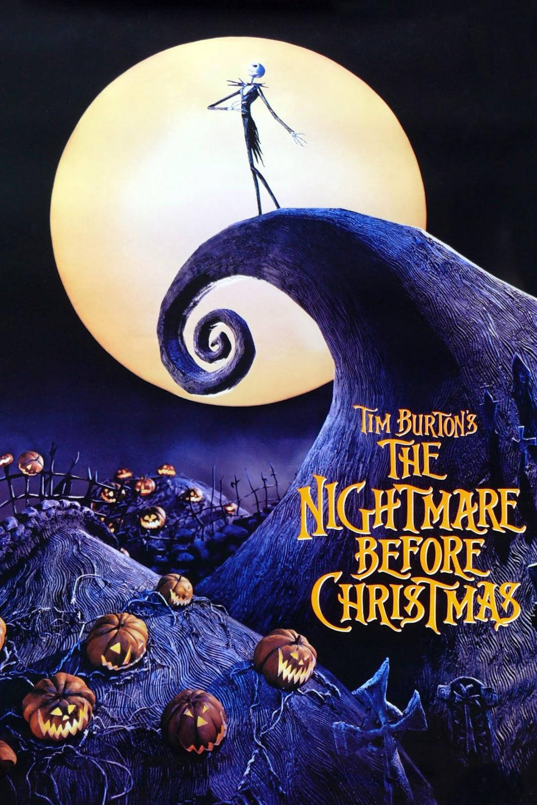 The Nightmare Before Christmas, skeletal figure, glowing moon, HD Phone Wallpaper