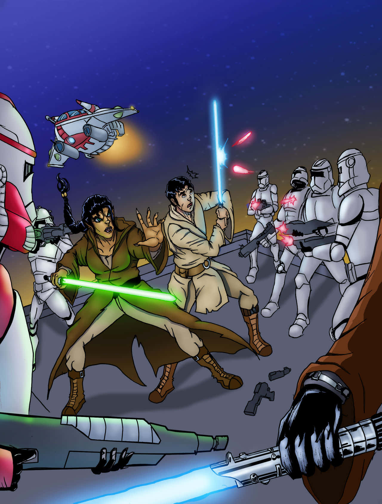 The Order 66, lightsabers, stormtroopers, HD Phone Wallpaper