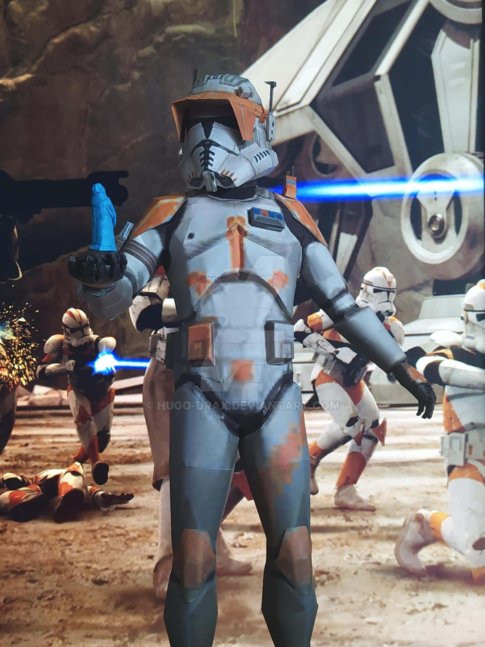 The Order 66, clone trooper, orange and white armor, Full HD Phone Wallpaper