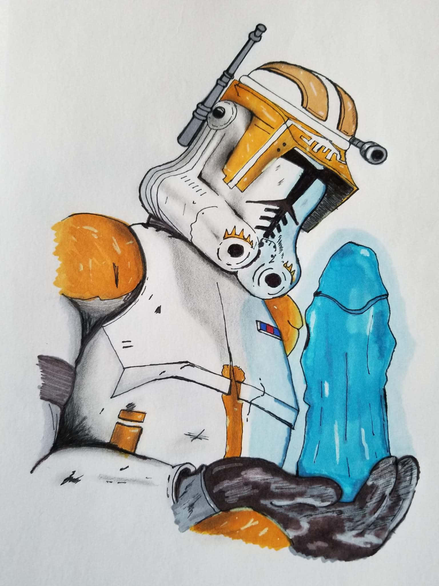 The Order 66, clone trooper helmet, blue crystal, Full HD Phone Wallpaper