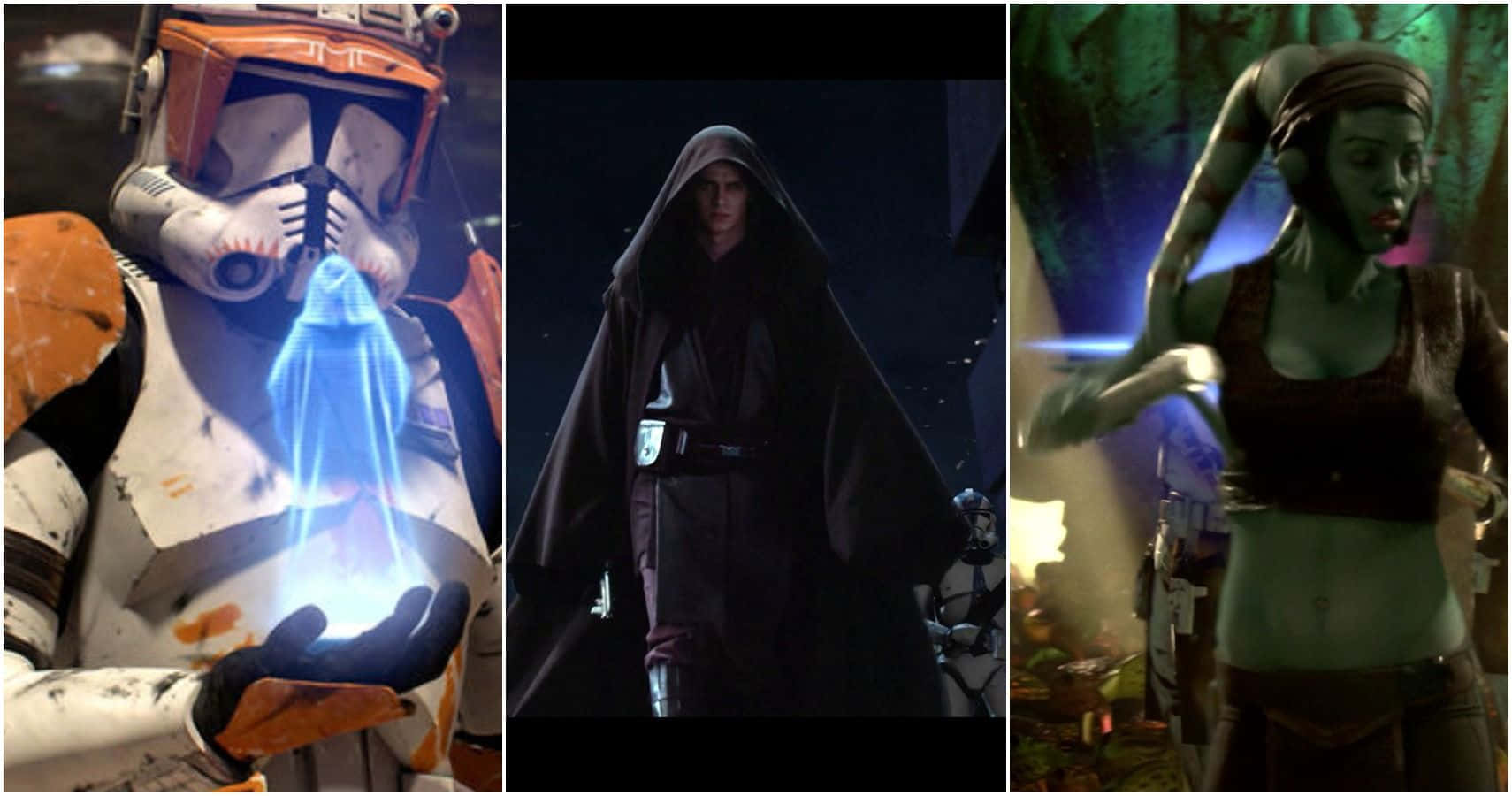 The Order 66, clone trooper, glowing blue hologram, HD Desktop Wallpaper