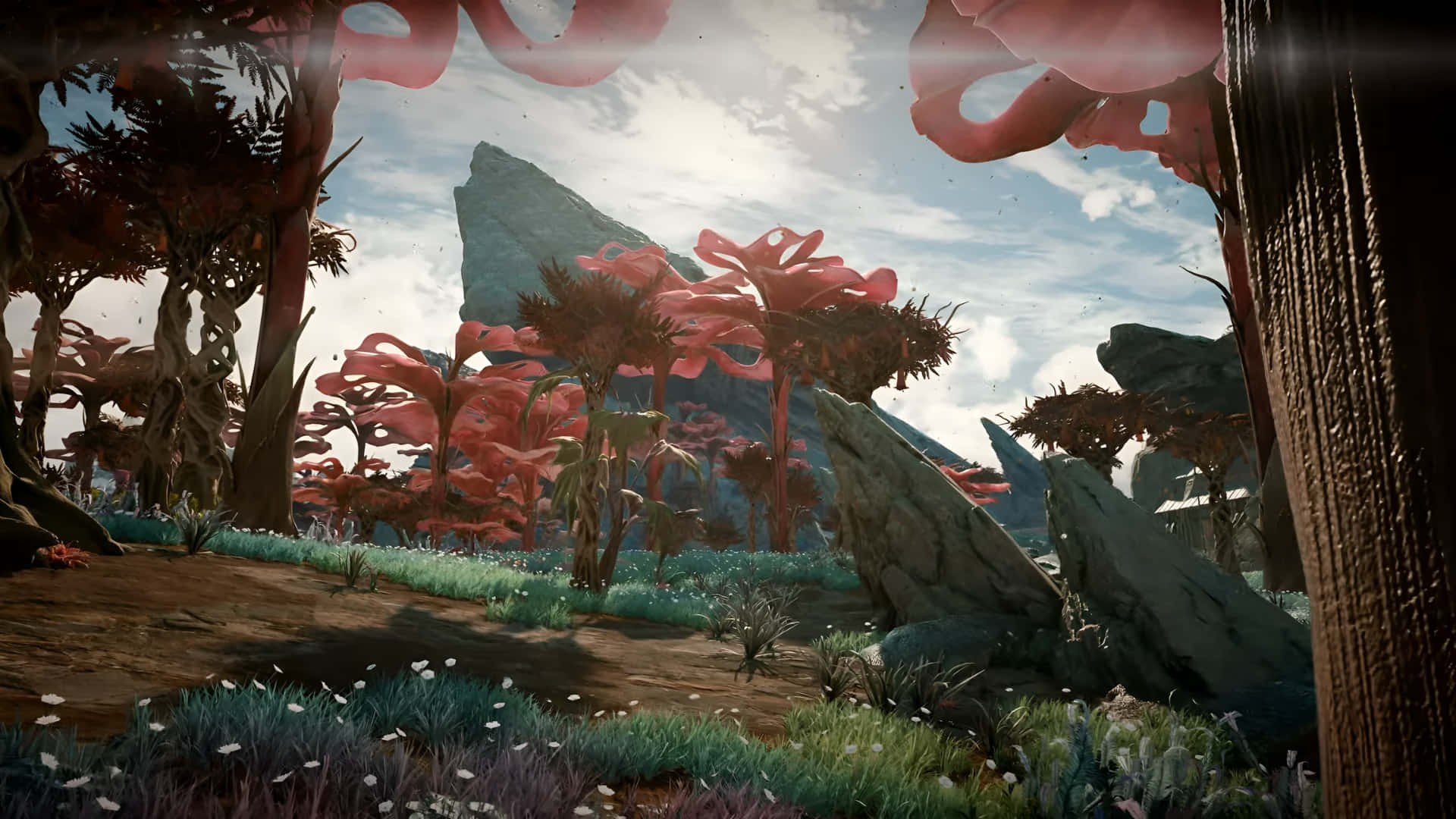 The Outer Worlds 2, alien landscape, pink flora, Full HD Desktop Wallpaper