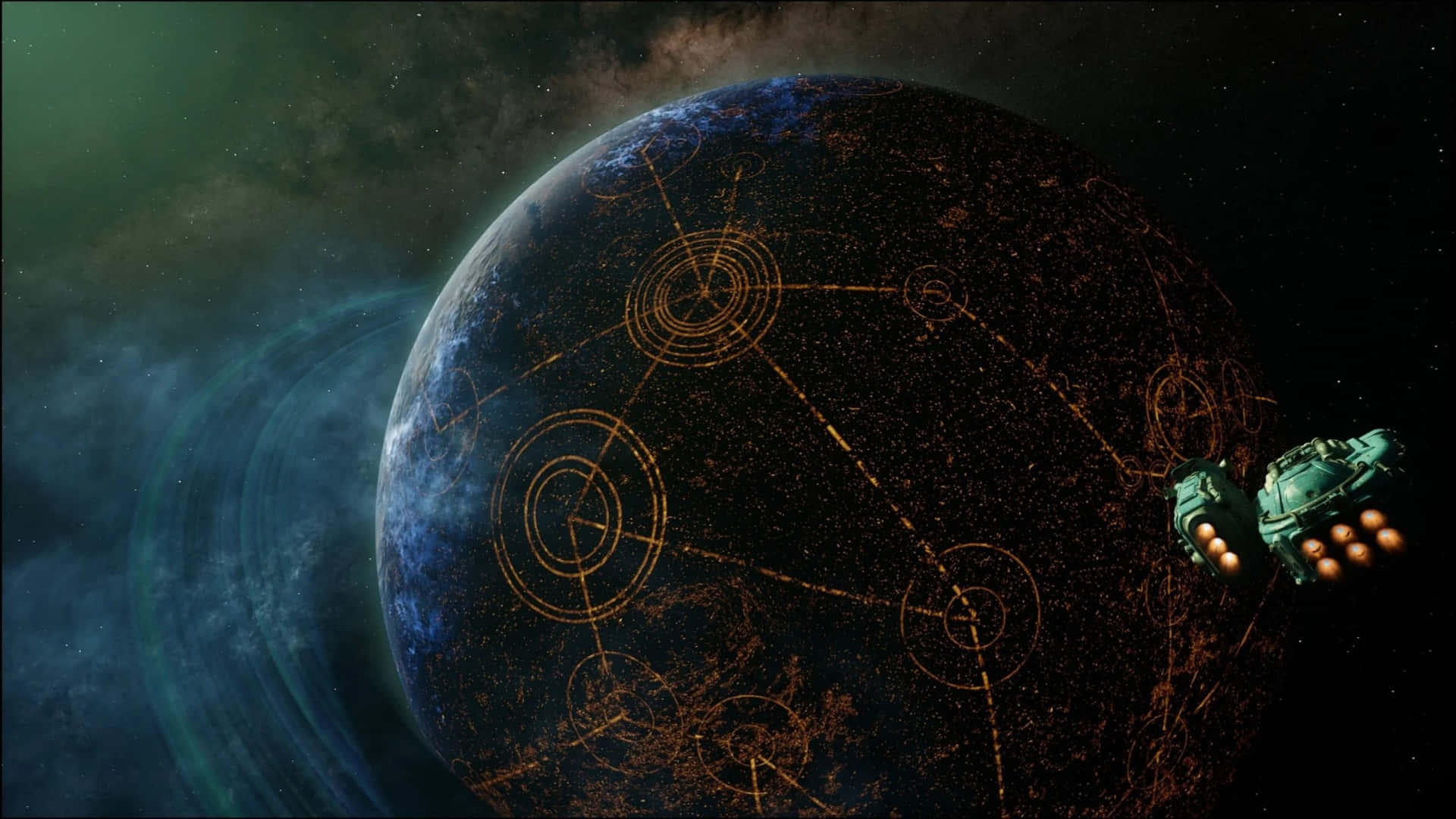 Outer Worlds 2, spaceship, glowing engines, Full HD Desktop Wallpaper