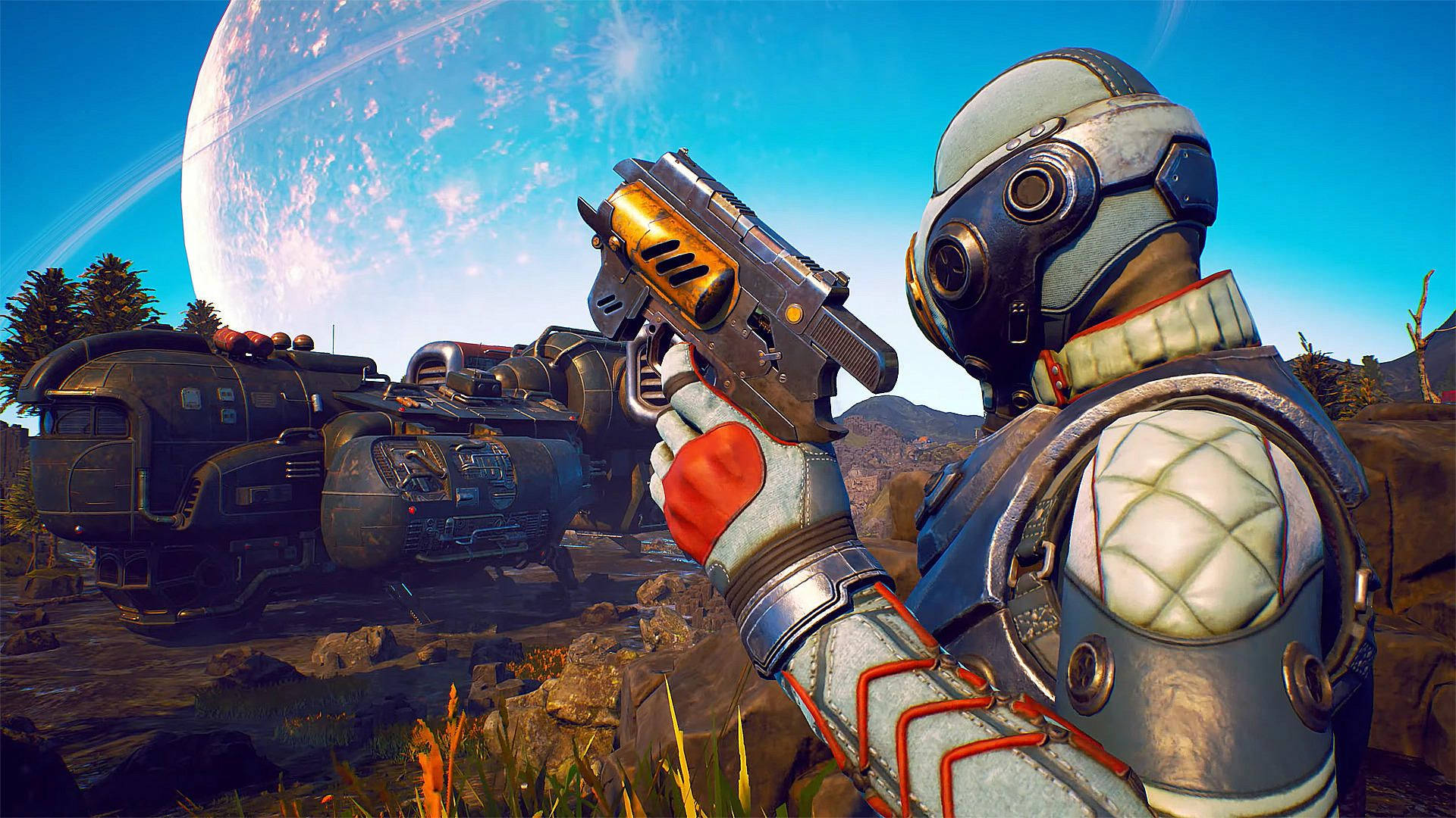 The Outer Worlds, player character, futuristic astronaut, Full HD Desktop Wallpaper
