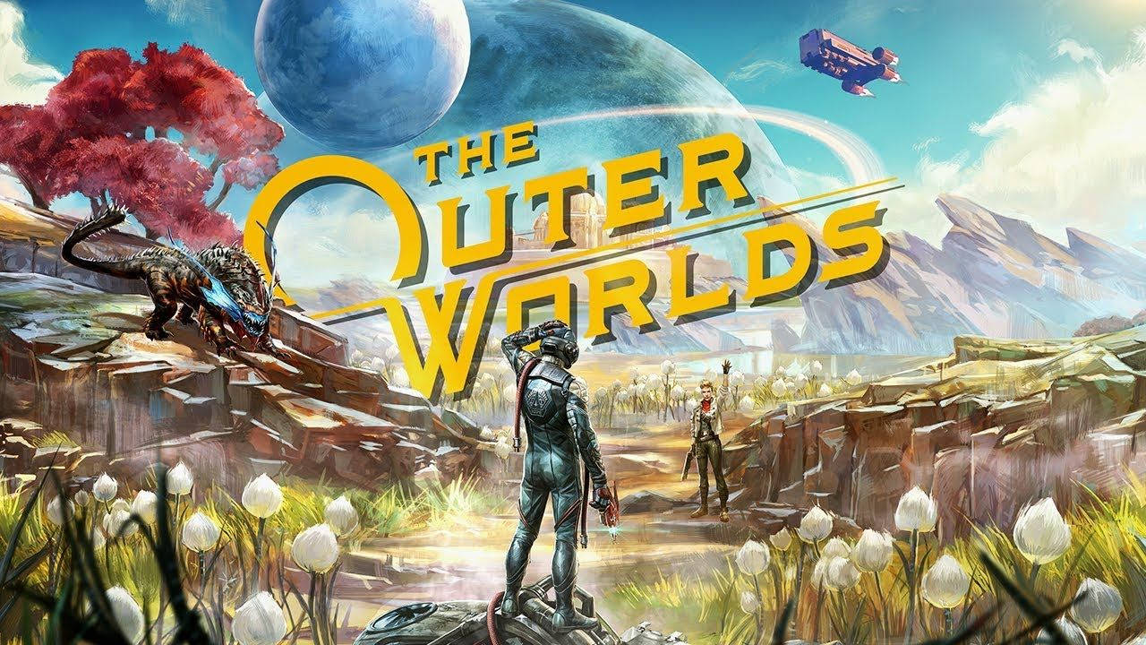 The Outer Worlds, rocky alien planet, white flowers, HD Desktop Wallpaper