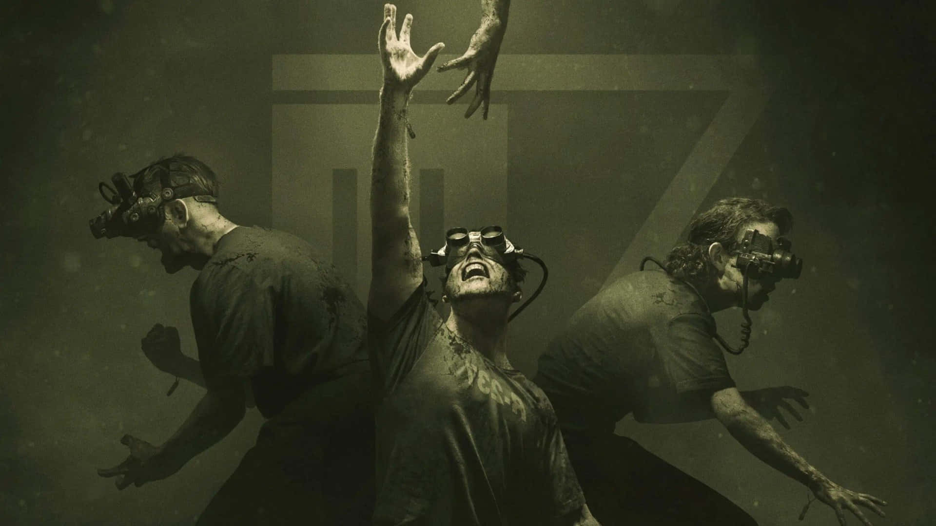 The Outlast Trials, ghostly hand, dark misty room, Full HD Desktop Wallpaper