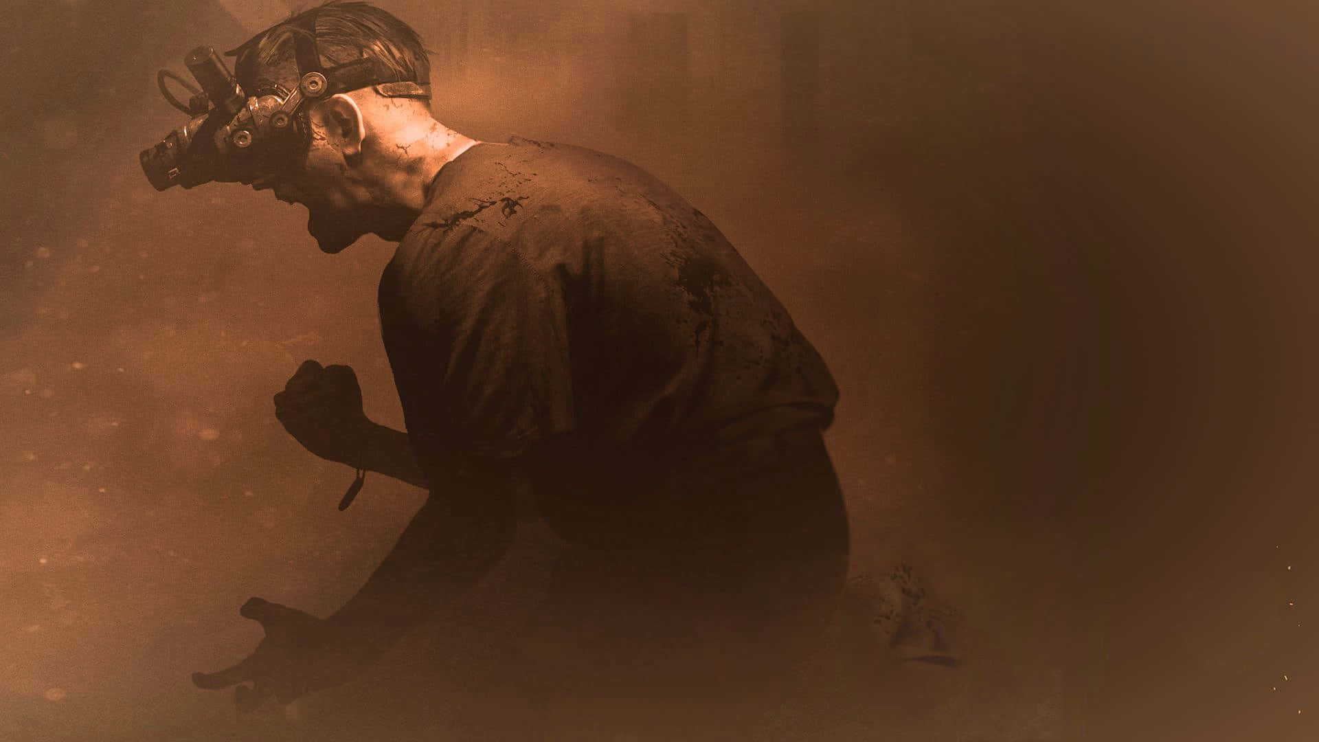Outlast Trials, miner, dusty tunnel, Full HD Desktop Wallpaper