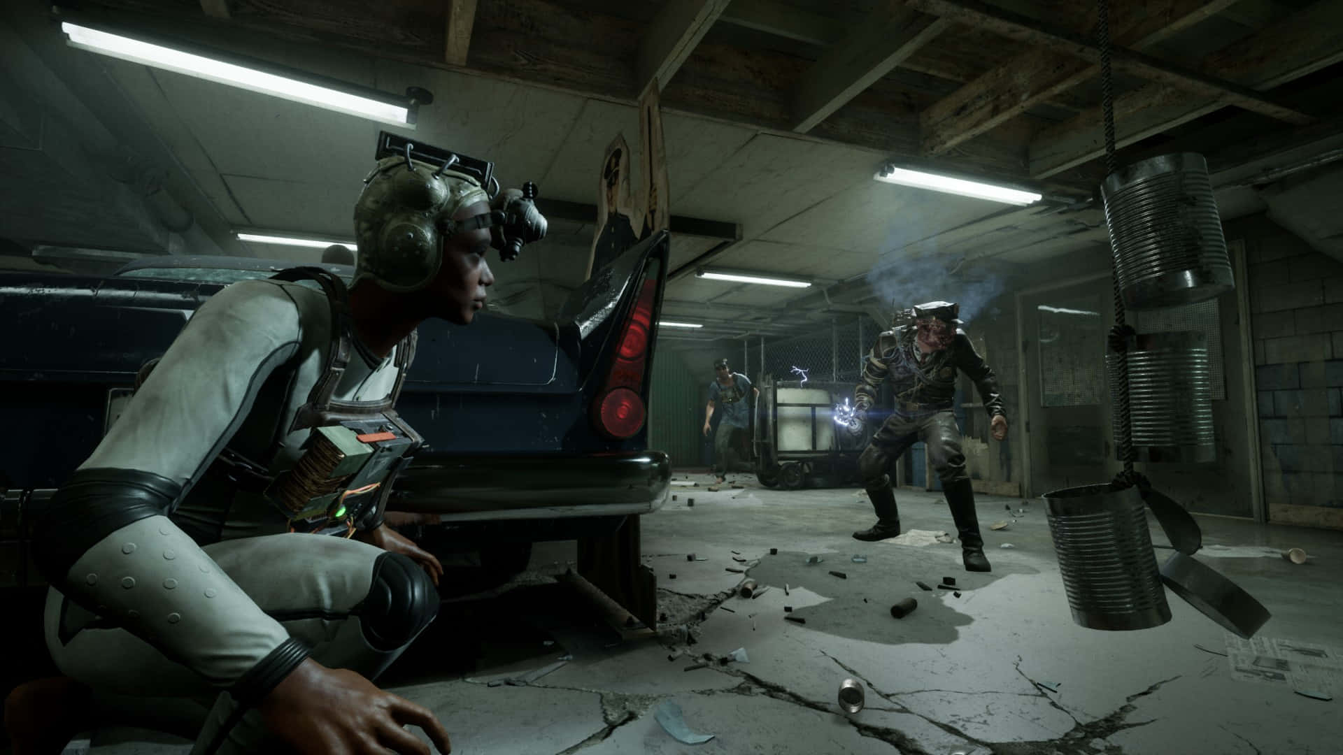 Outlast Trials, futuristic gear, glowing hands, Full HD Desktop Wallpaper