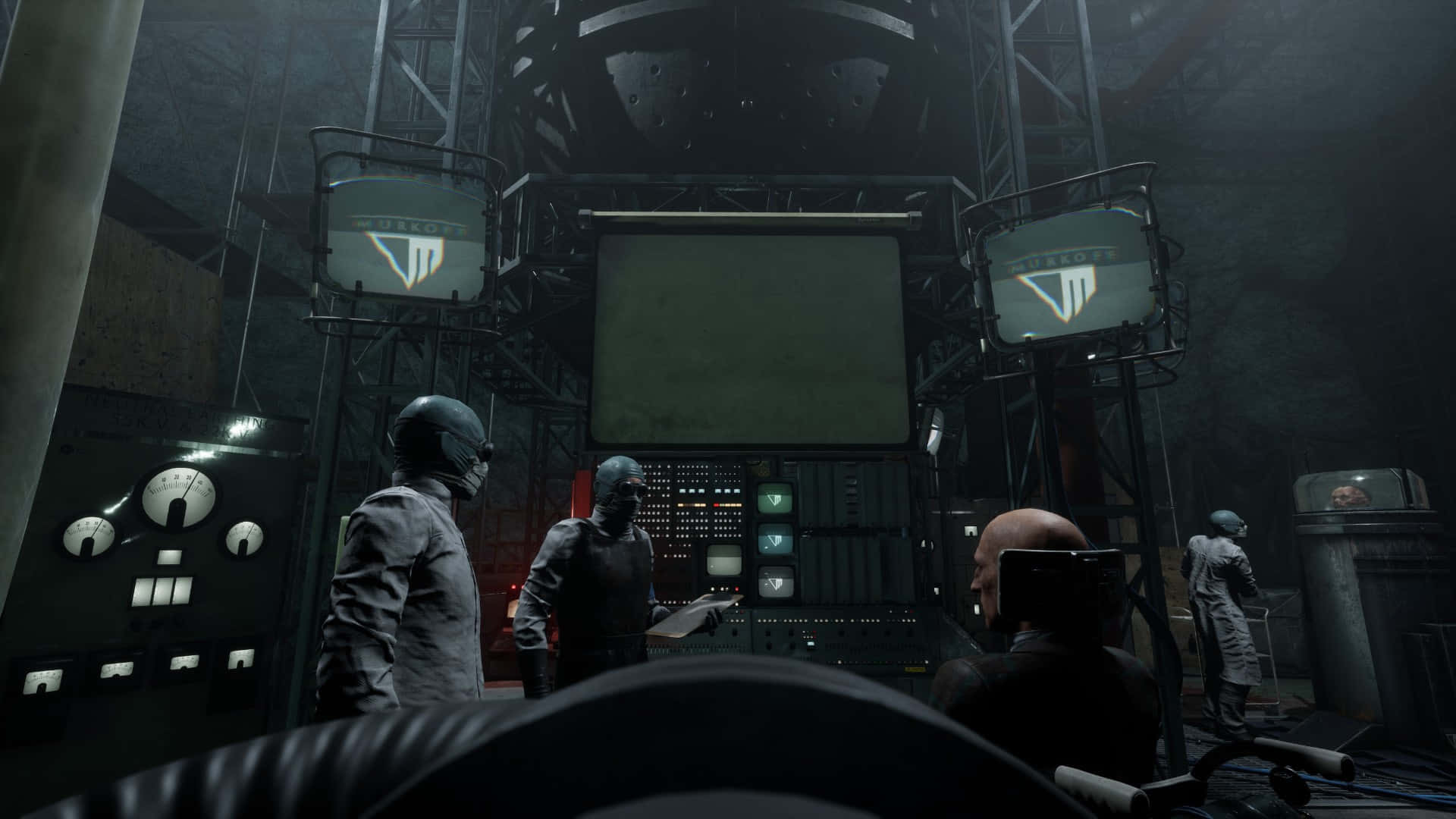 The Outlast Trials, dark laboratory, industrial control room, Full HD Desktop Wallpaper