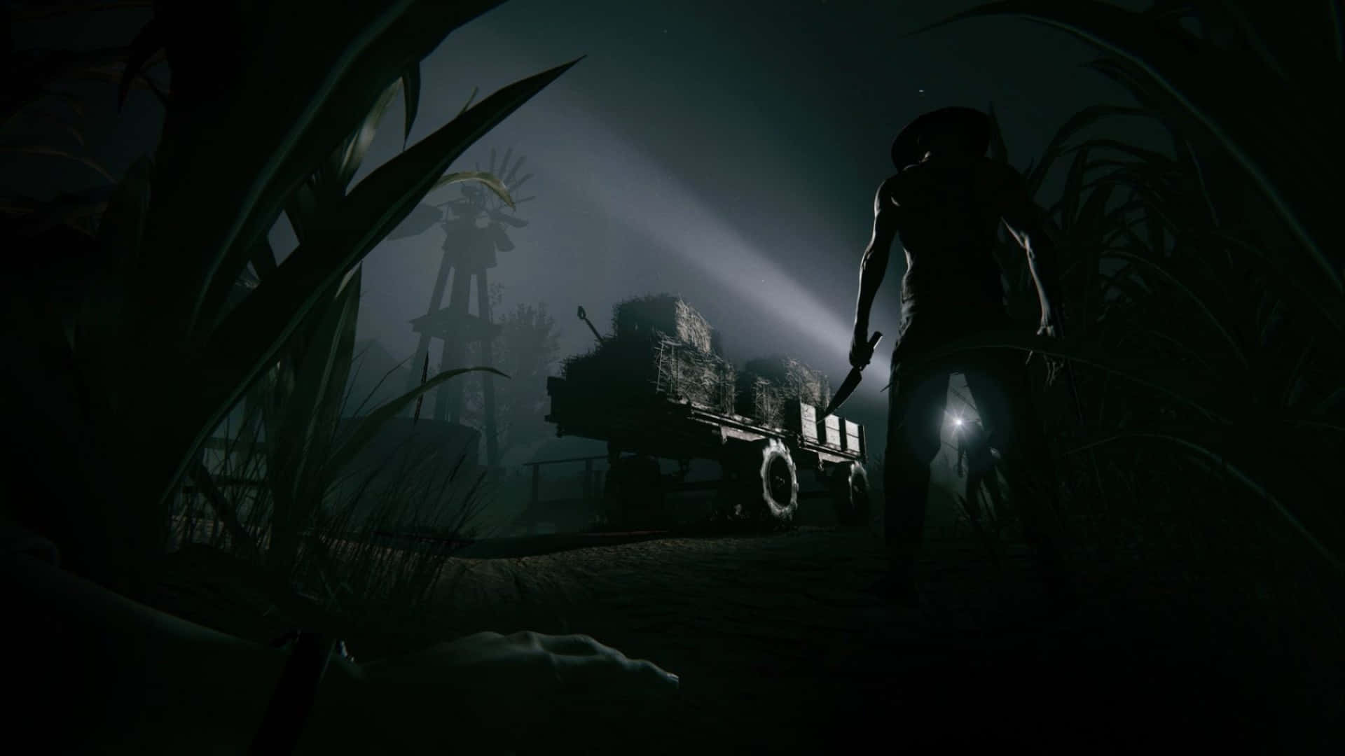 The Outlast Trials, dark corridor, jungle, Full HD Desktop Wallpaper