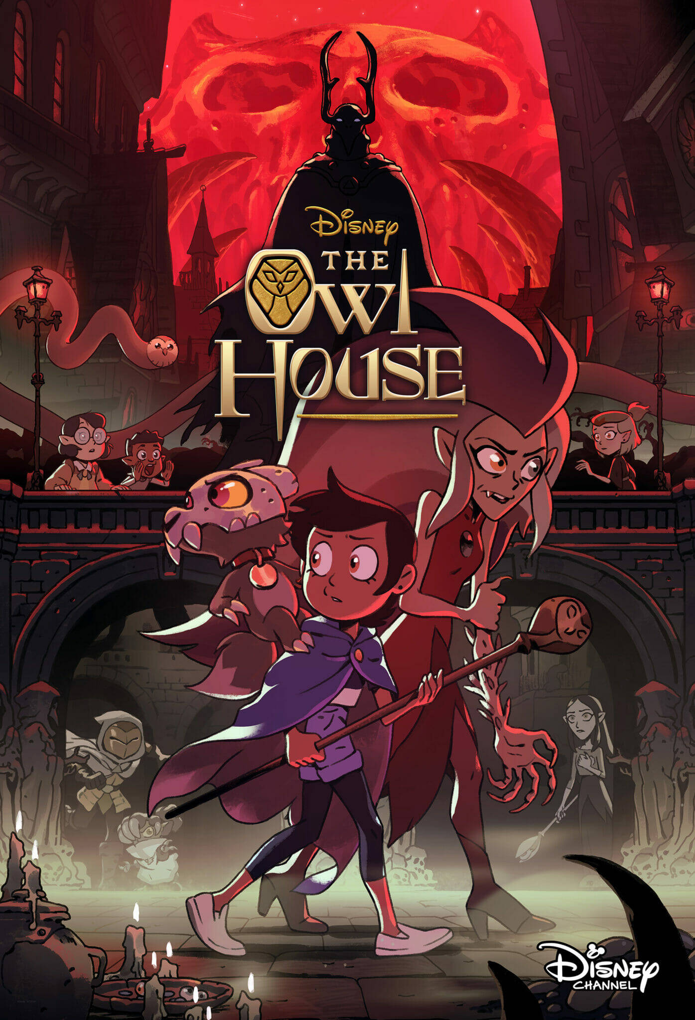 The Owl House, young witch, demon companion, Full HD Phone Wallpaper