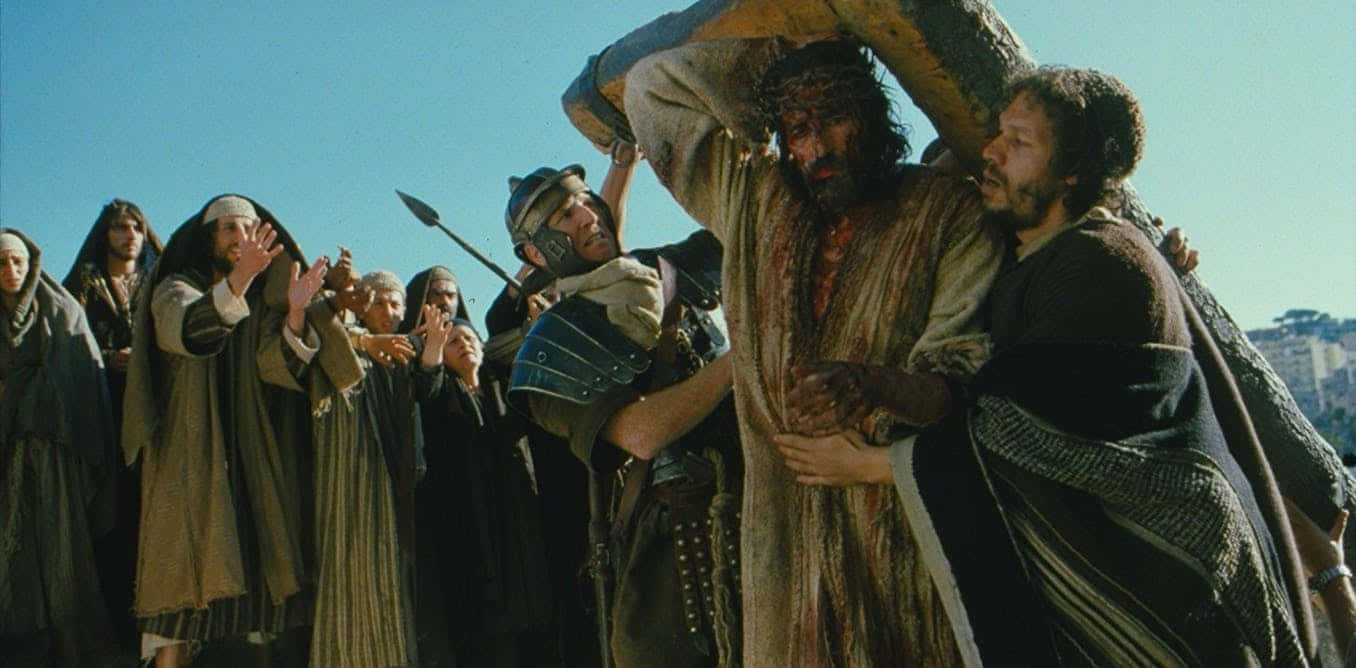 Passion of Christ, carrying cross, tattered robes, HD Desktop Wallpaper