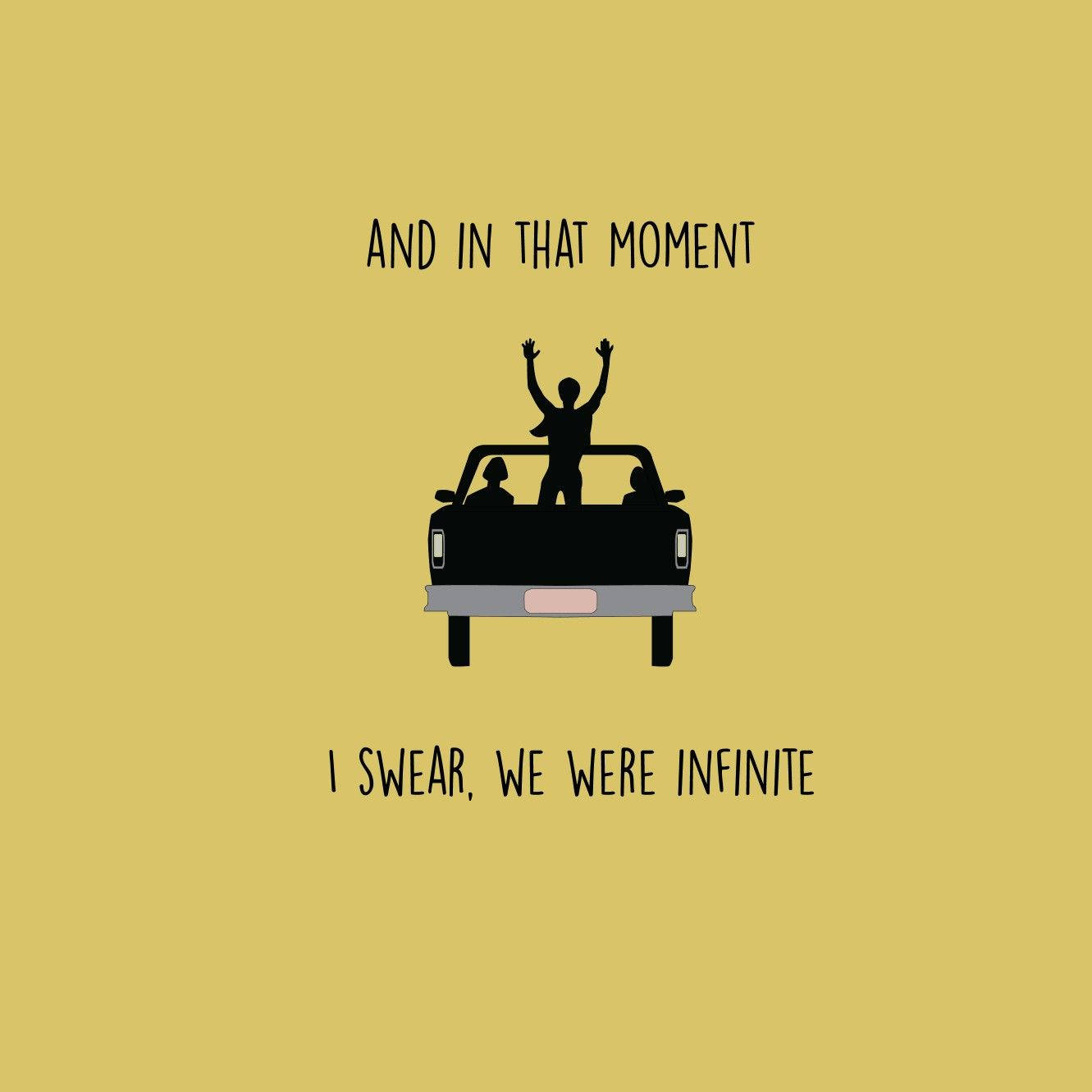 The Perks of Being a Wallflower, convertible truck, mustard yellow background, HD Desktop Wallpaper
