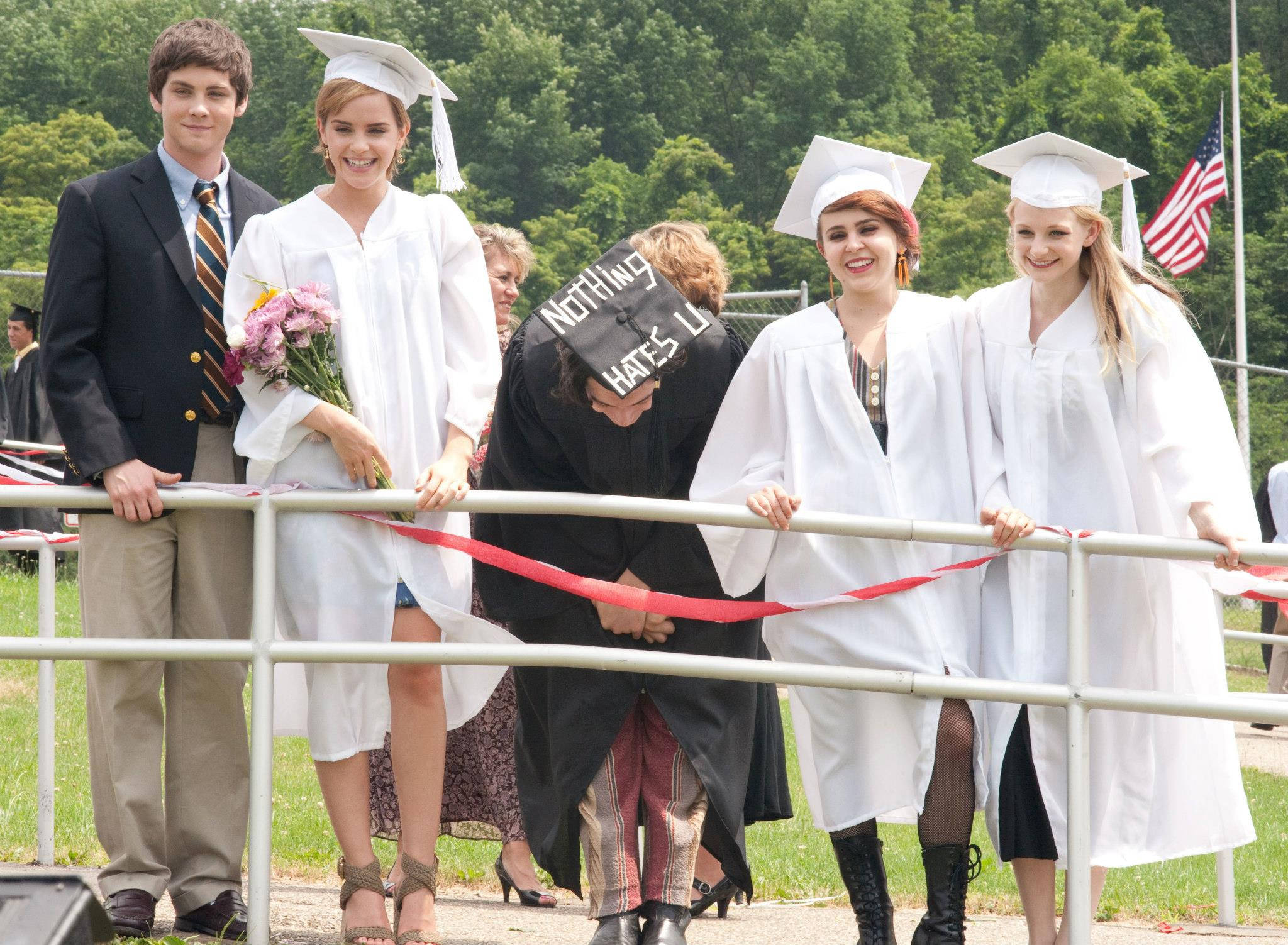 The Perks of Being a Wallflower, graduation, white caps and gowns, Full HD Desktop Wallpaper