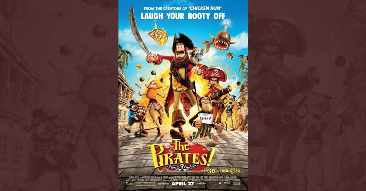 The Pirates Band Of Misfits, bearded pirate captain, sword, SD Desktop Wallpaper