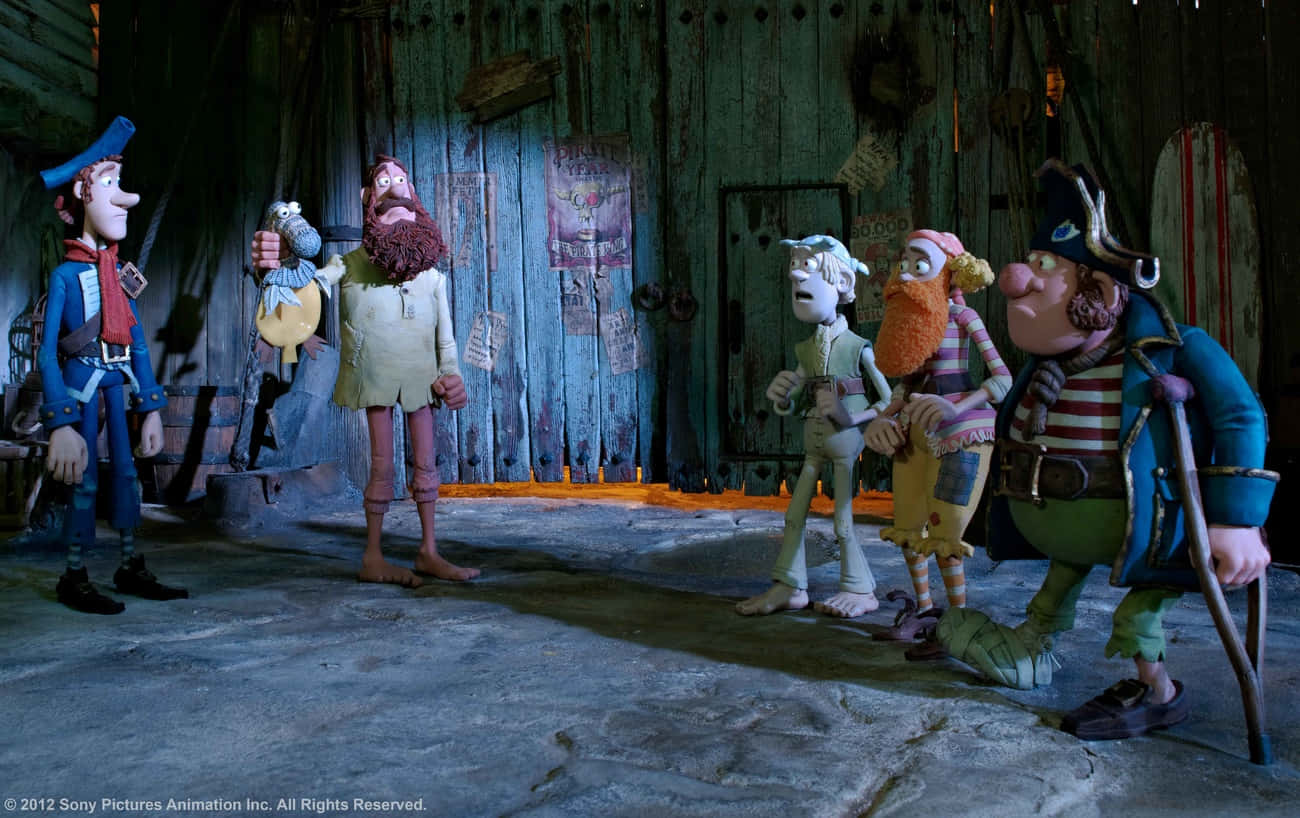 The Pirates Band Of Misfits, stop-motion animated pirates, dimly lit, HD Desktop Wallpaper