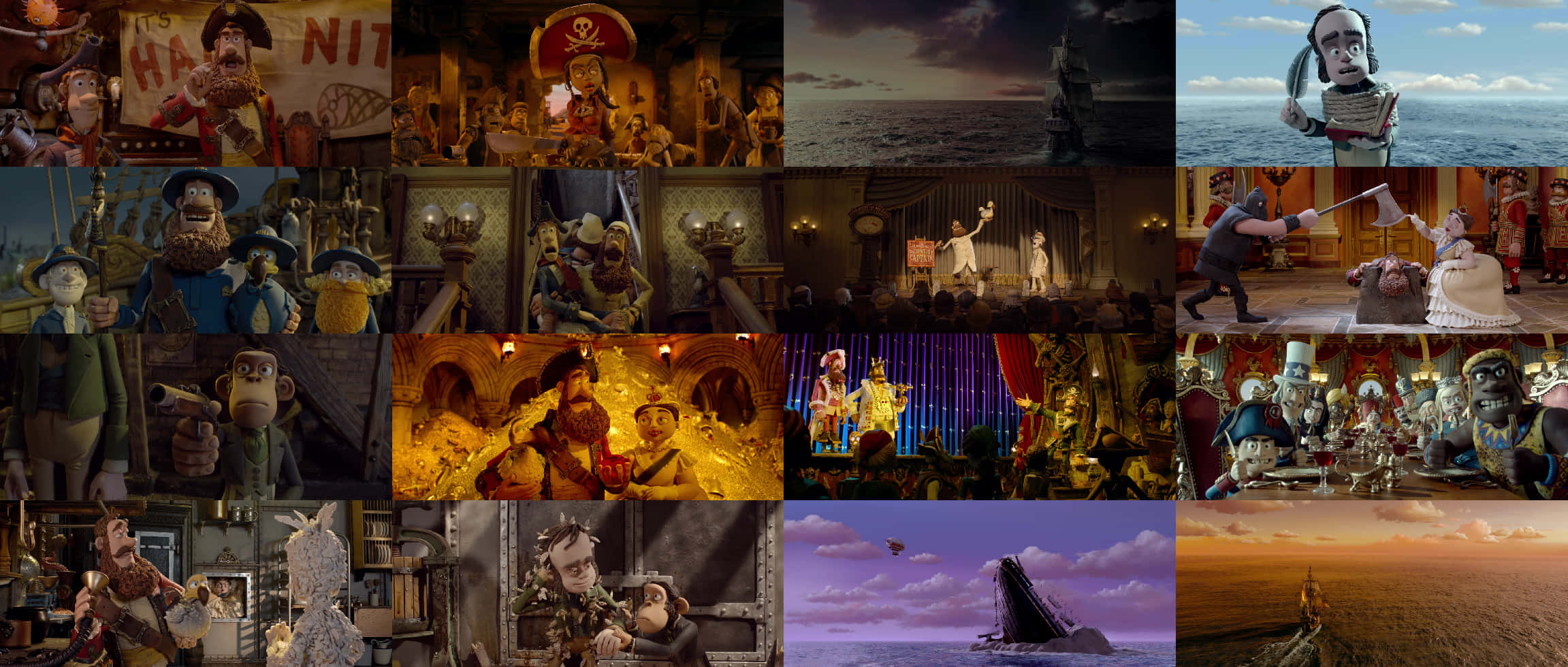 The Pirates Band Of Misfits, animated pirate scenes, whimsical characters, Full HD Desktop Wallpaper